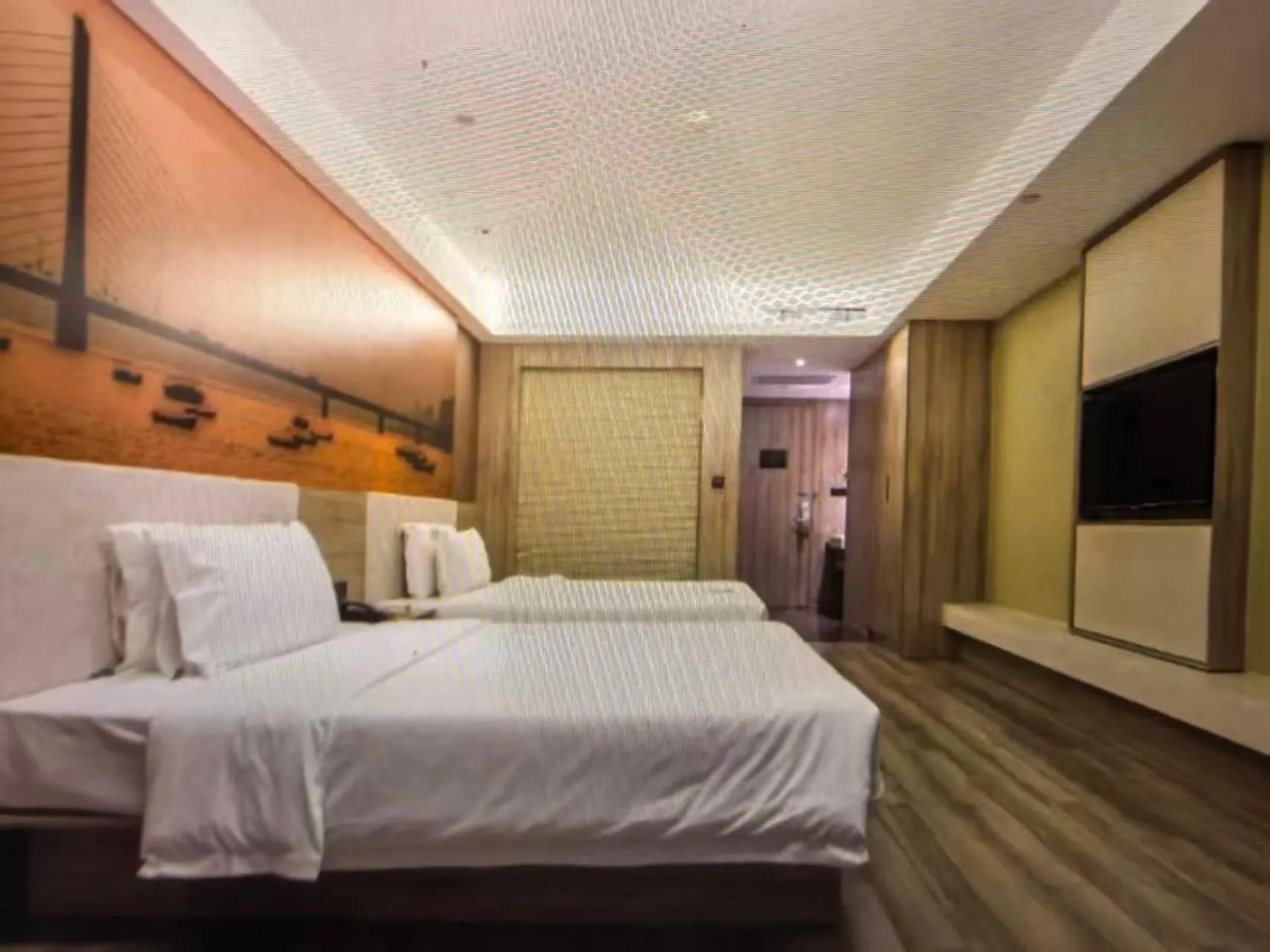 Bed in Atour Music Hotel Hangzhou West Lake