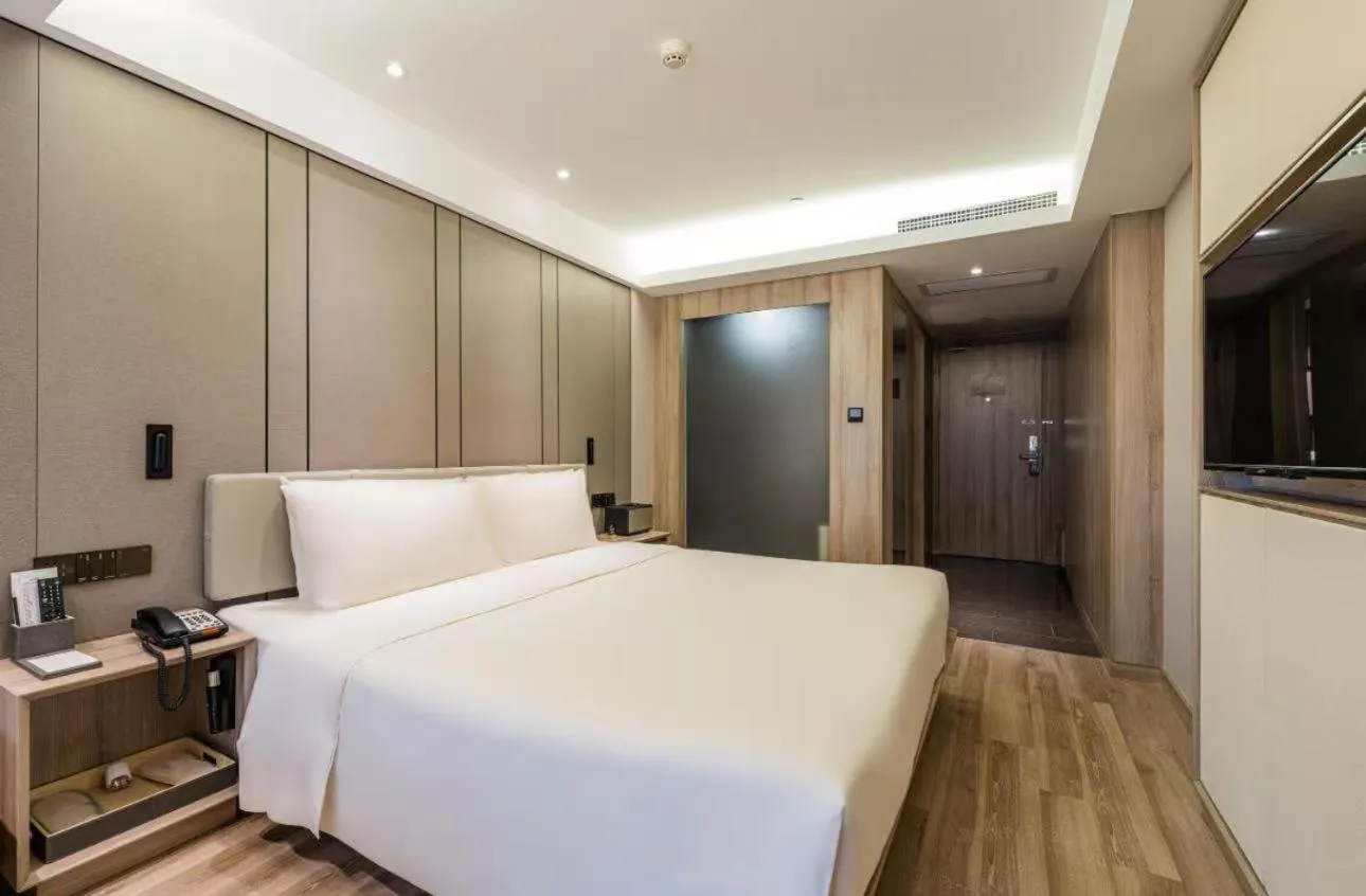 Bed in Atour Music Hotel Hangzhou West Lake