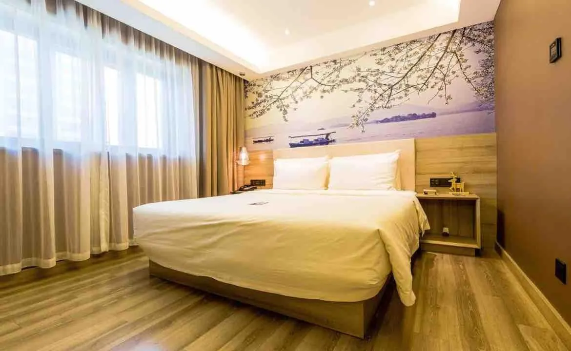 Bed in Atour Music Hotel Hangzhou West Lake