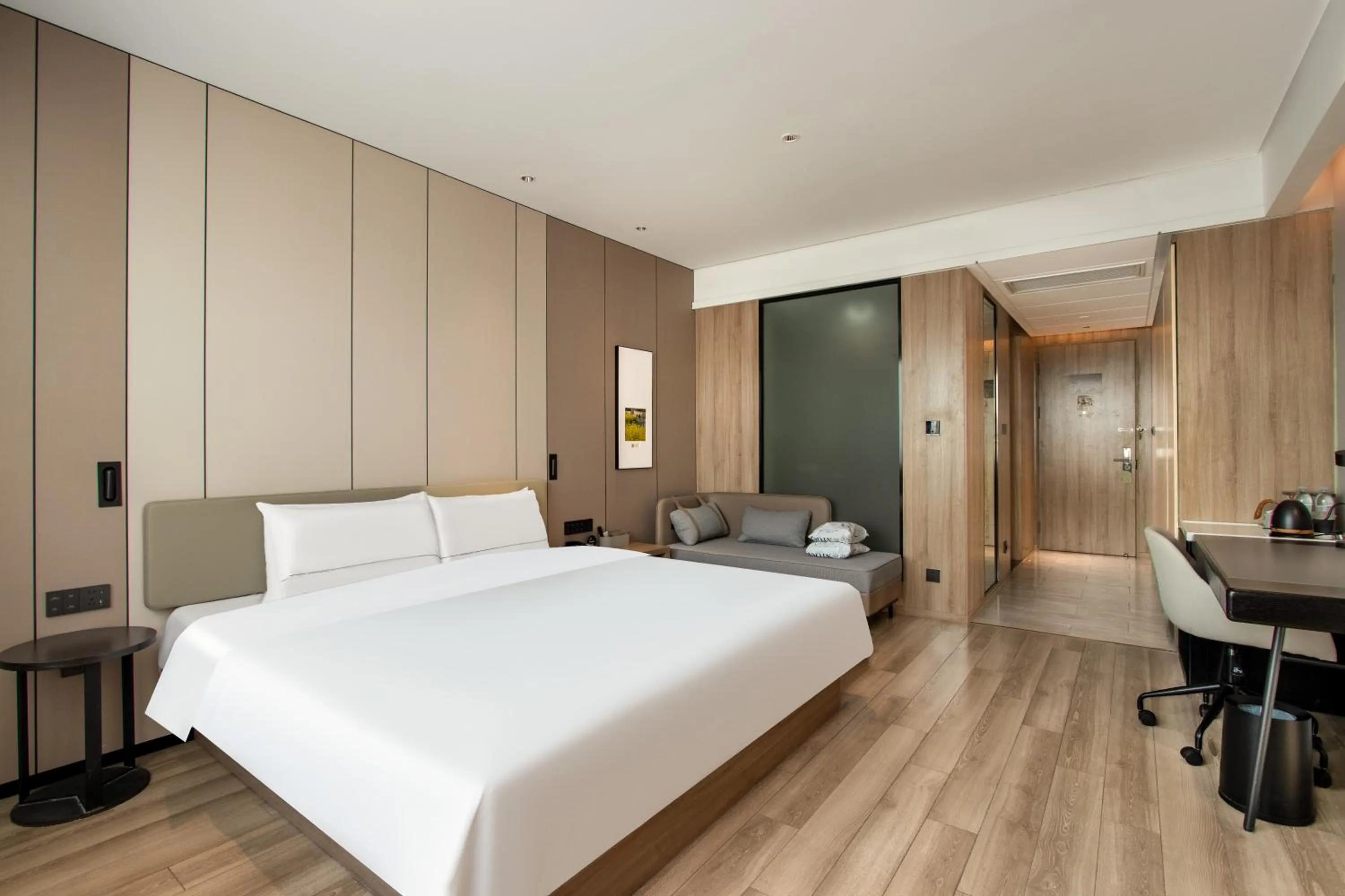 Bed in Atour Hotel Hangzhou Xiaoshan Peoples Square