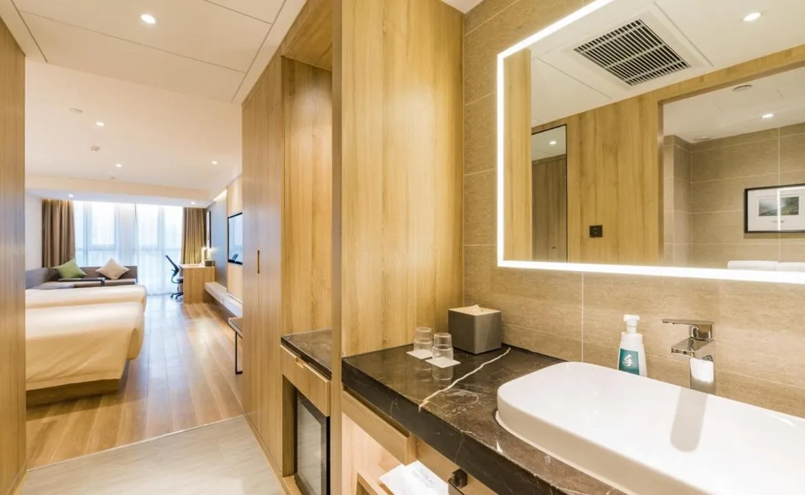 Photo of the whole room, Bed in Atour Hotel Hangzhou West Lake Cultural Plaza Shangtang Road