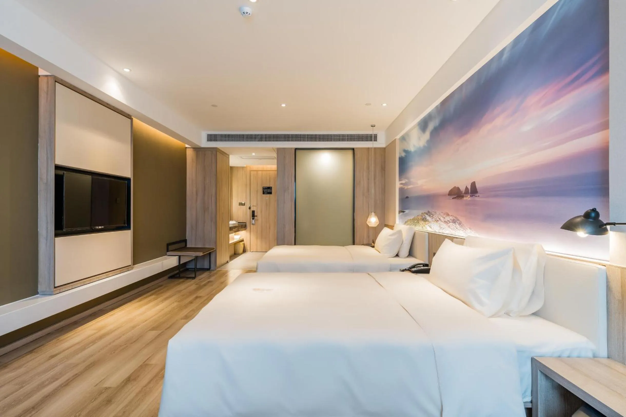 Bed in Atour Hotel Ningbo International Convention and Exhibition Center