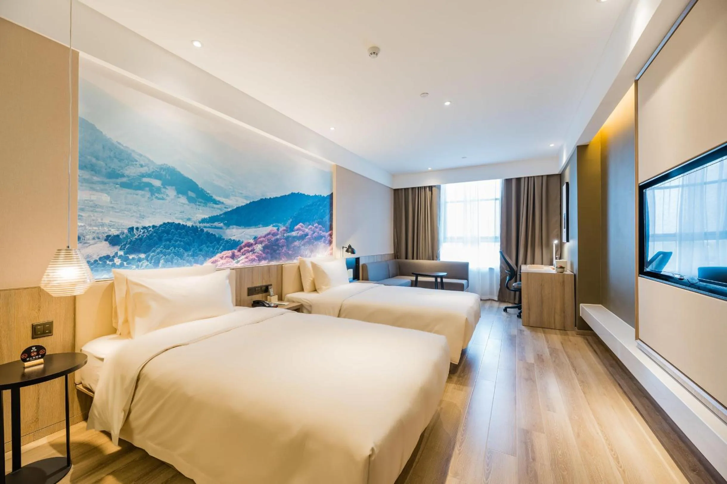 Bed in Atour Hotel Ningbo International Convention and Exhibition Center