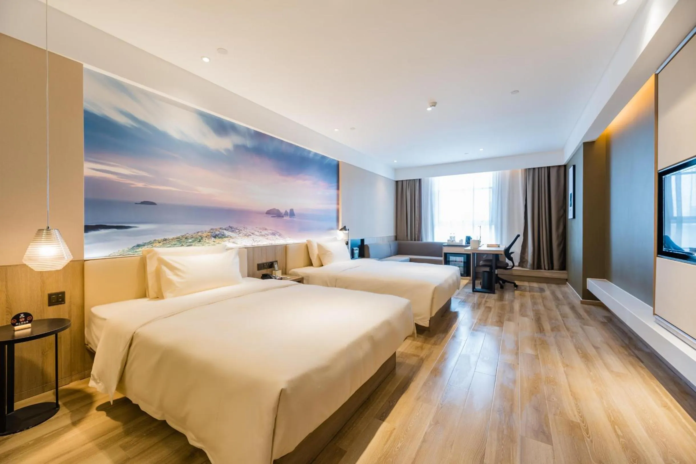 Bed in Atour Hotel Ningbo International Convention and Exhibition Center