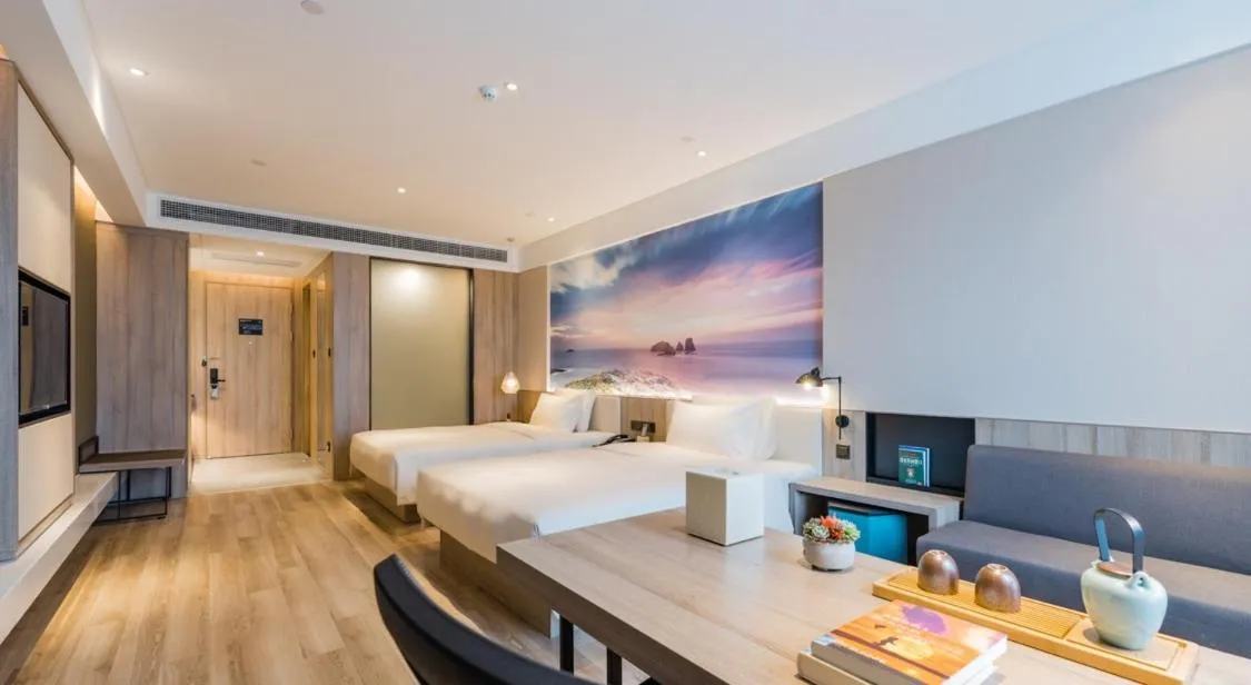 Bed in Atour Hotel Ningbo International Convention and Exhibition Center