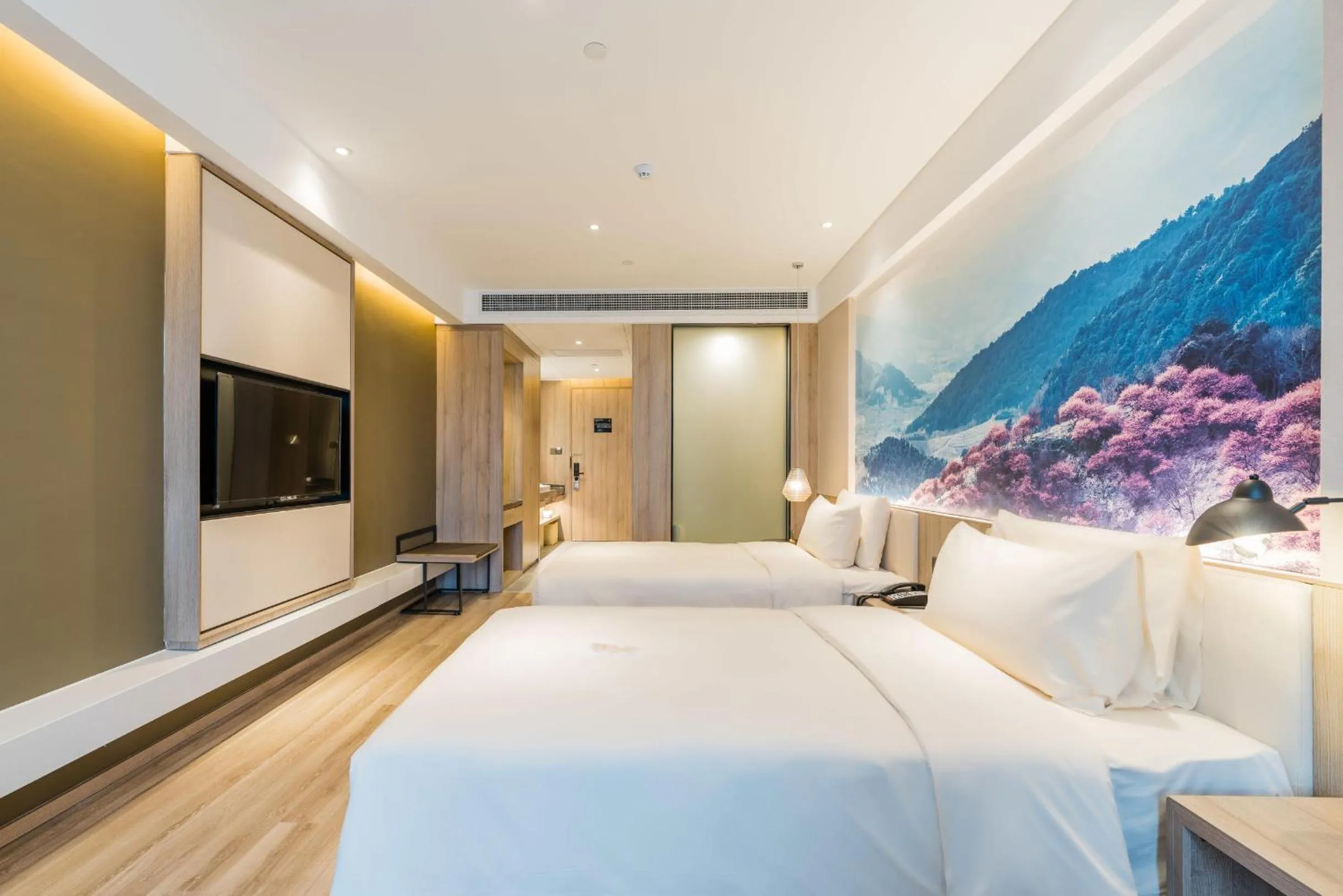 Bed in Atour Hotel Ningbo International Convention and Exhibition Center
