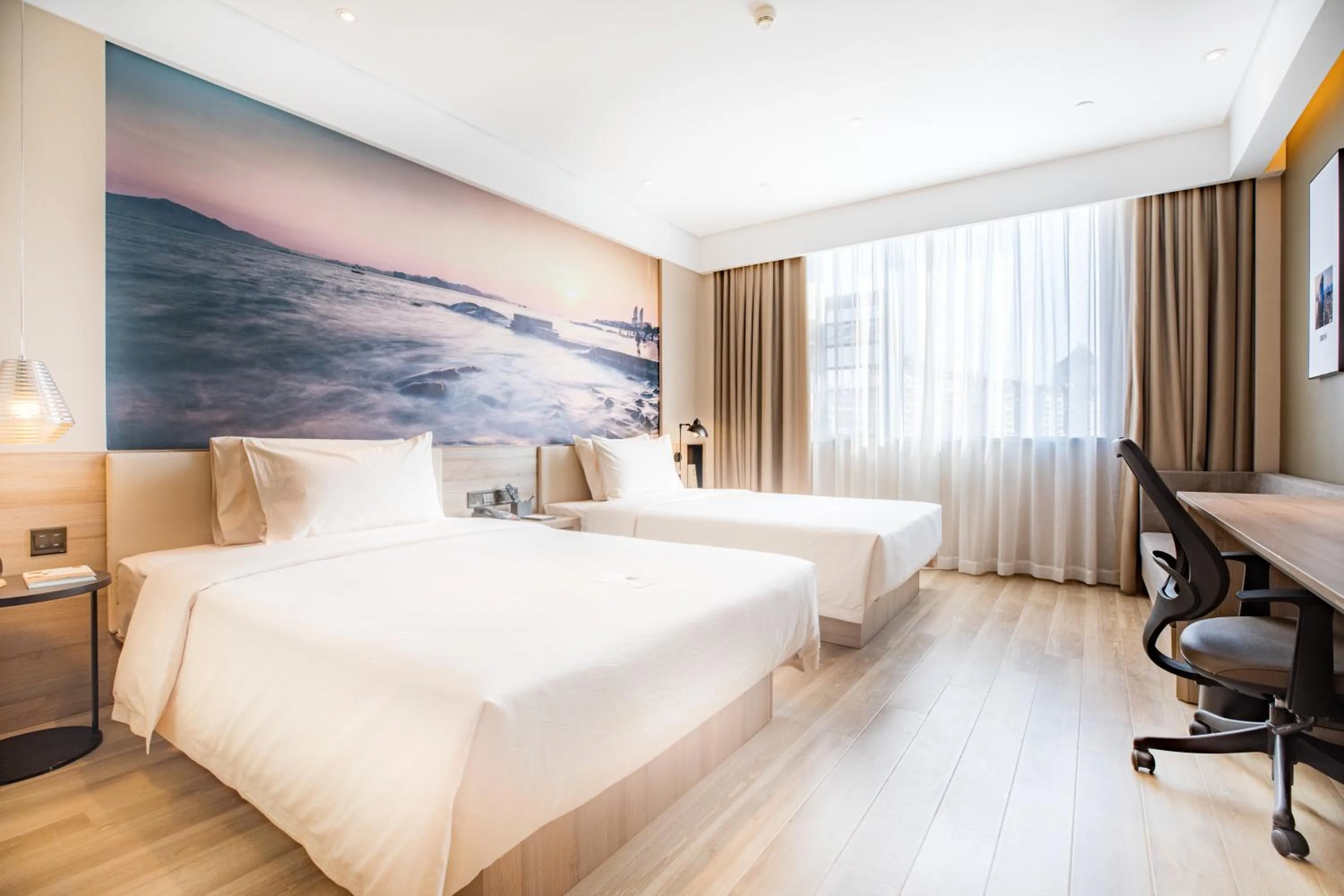 Bed in Atour Hotel Xiamen Jimei University