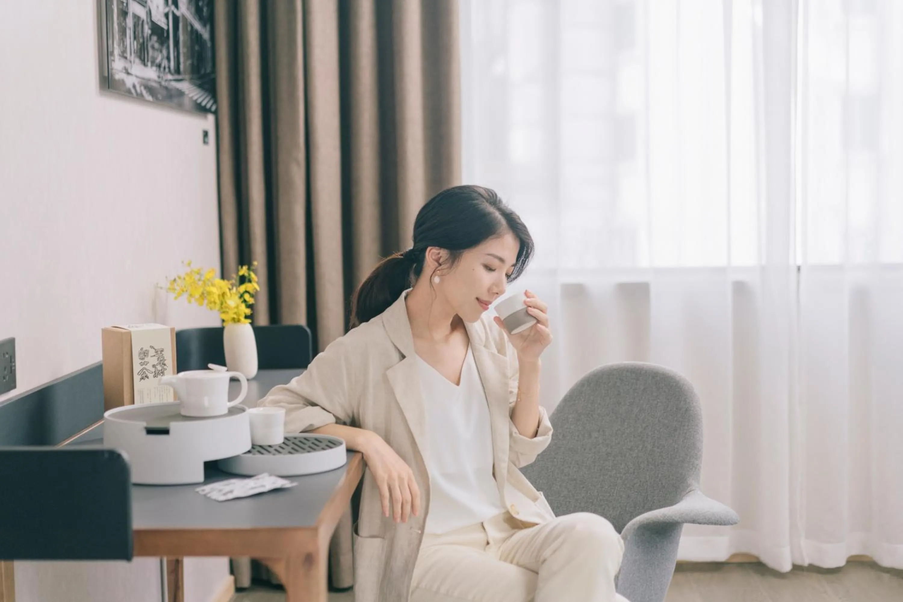 Seating area in Atour Hotel Gangding Metro Station Taikoo Hui Tianhe Guangzhou