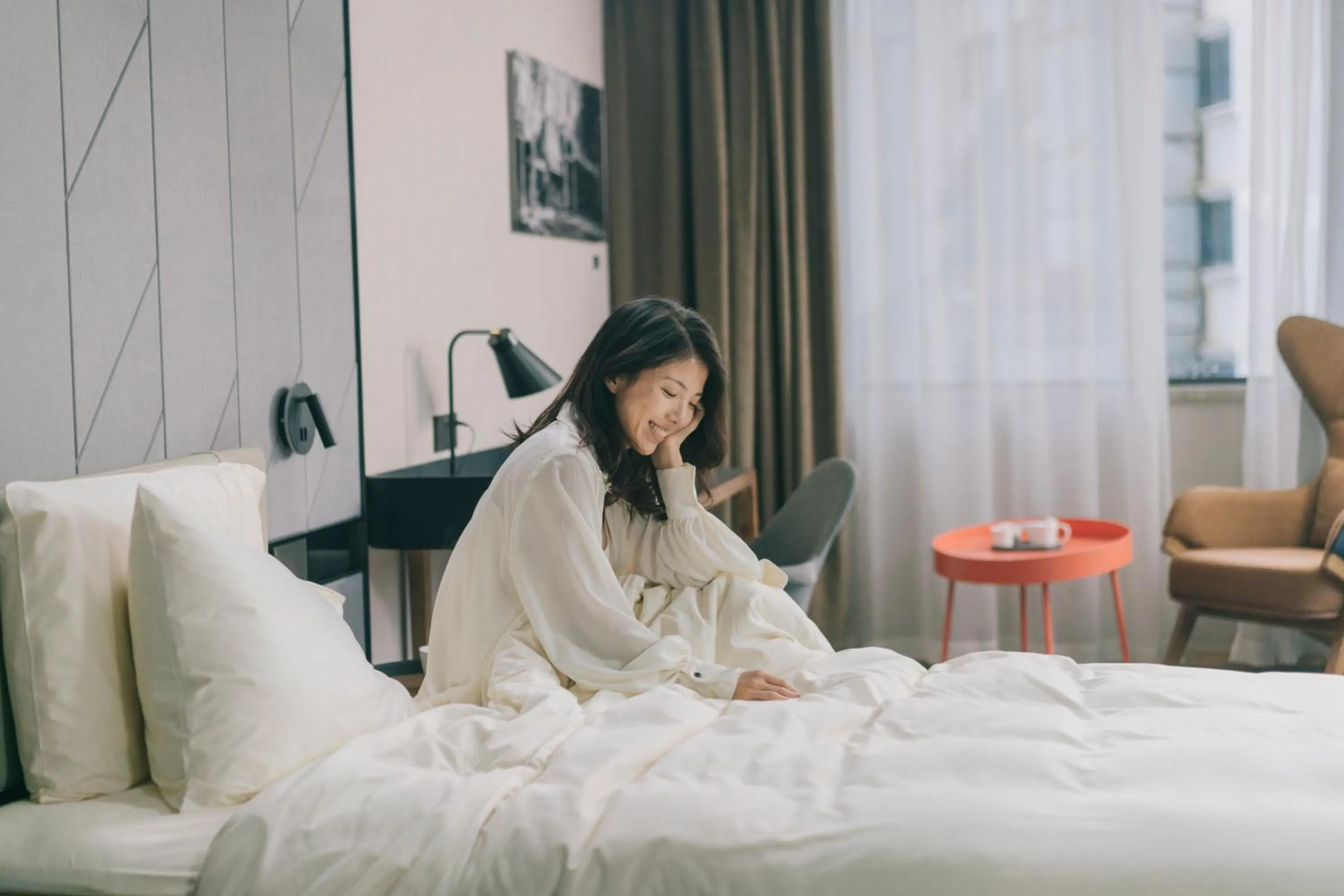 Bedroom, Bed in Atour Hotel Gangding Metro Station Taikoo Hui Tianhe Guangzhou