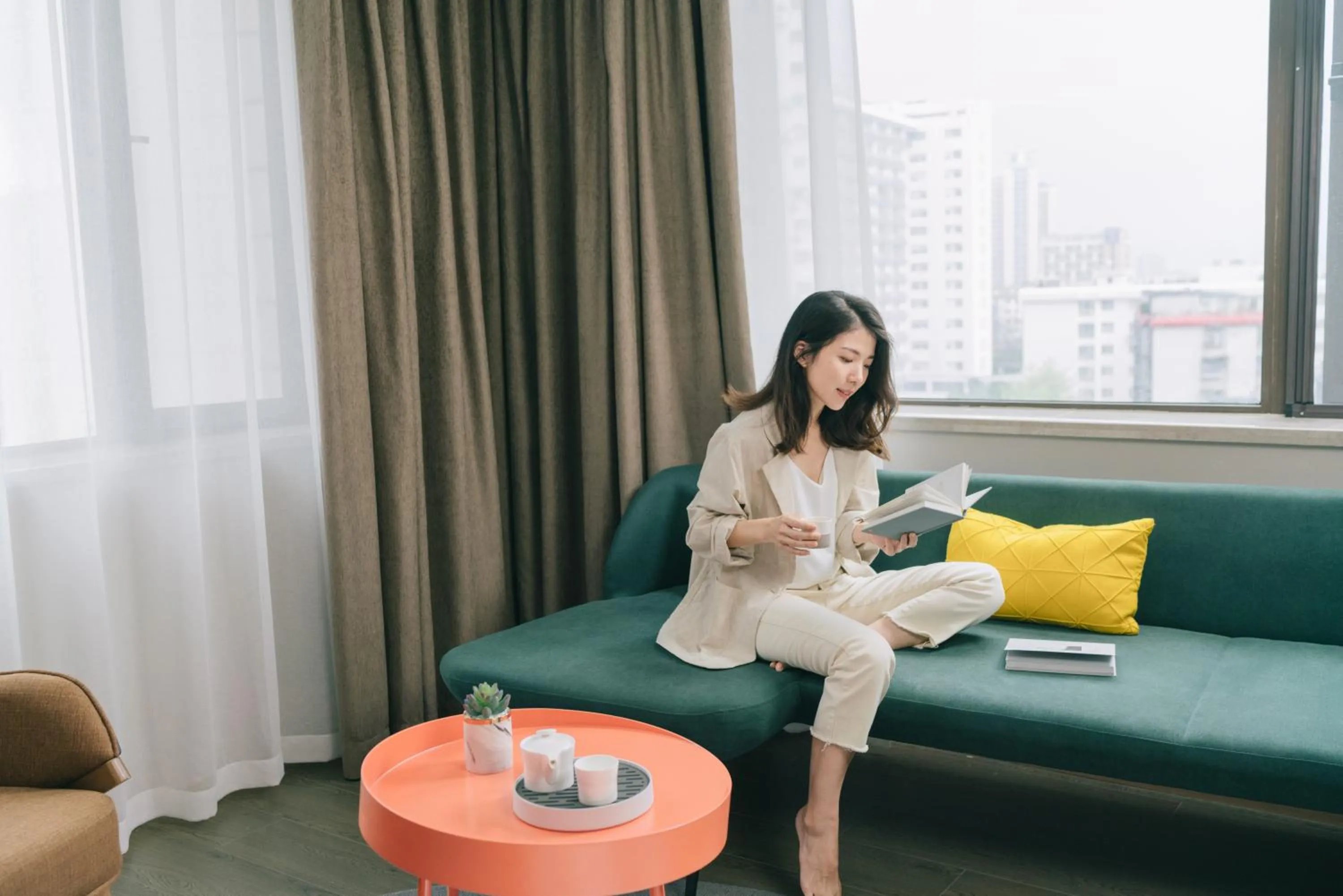 Seating area in Atour Hotel Gangding Metro Station Taikoo Hui Tianhe Guangzhou