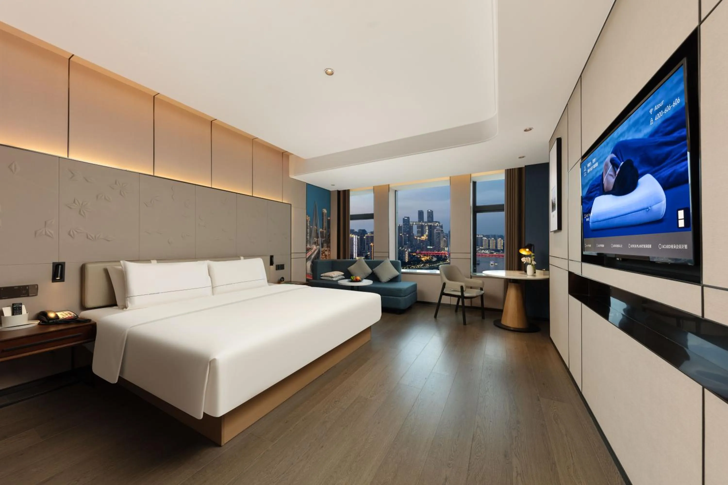 Bed in Atour S Hotel Chongqing Crown International