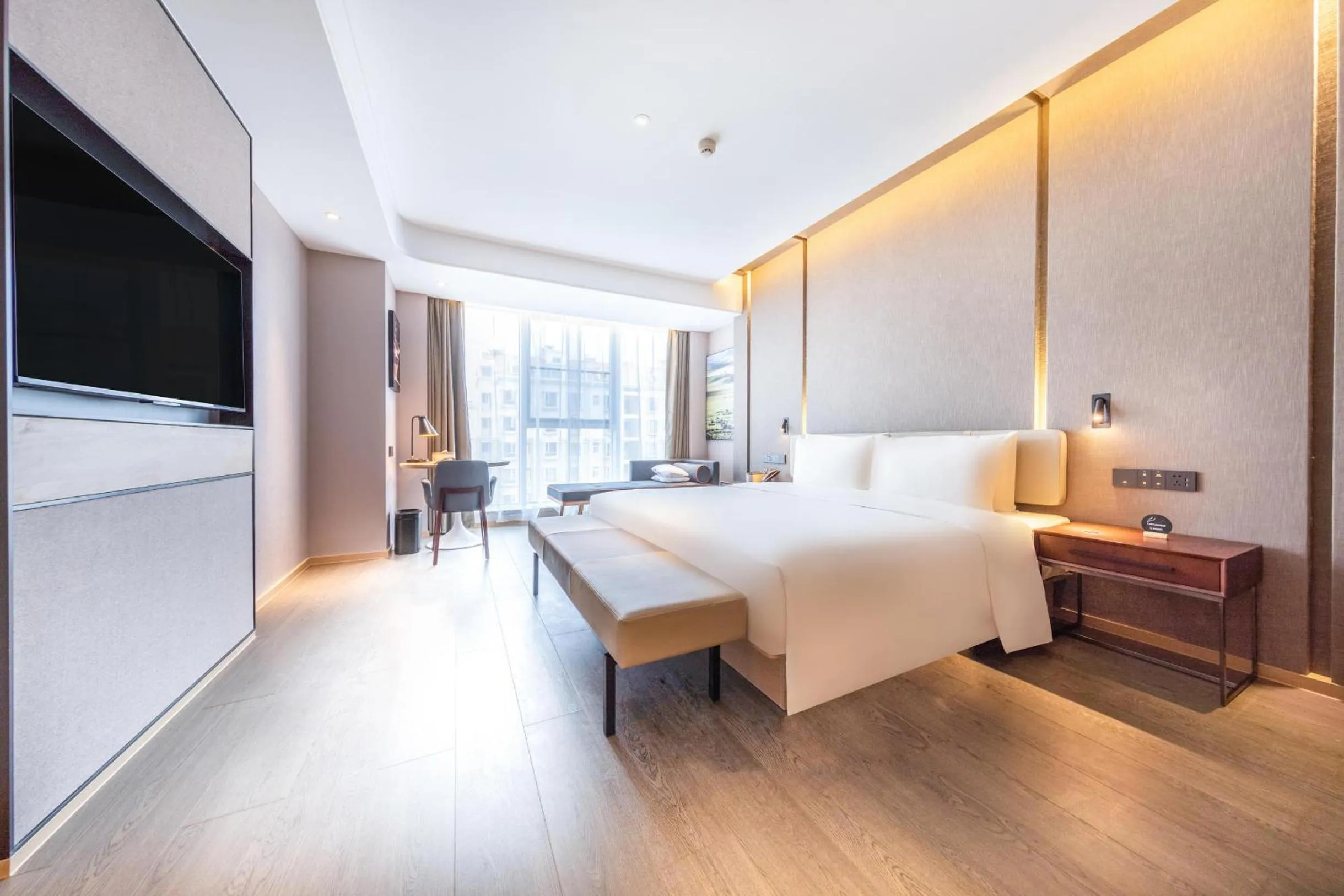 Bed in Atour Hotel Kunming Nanyue City