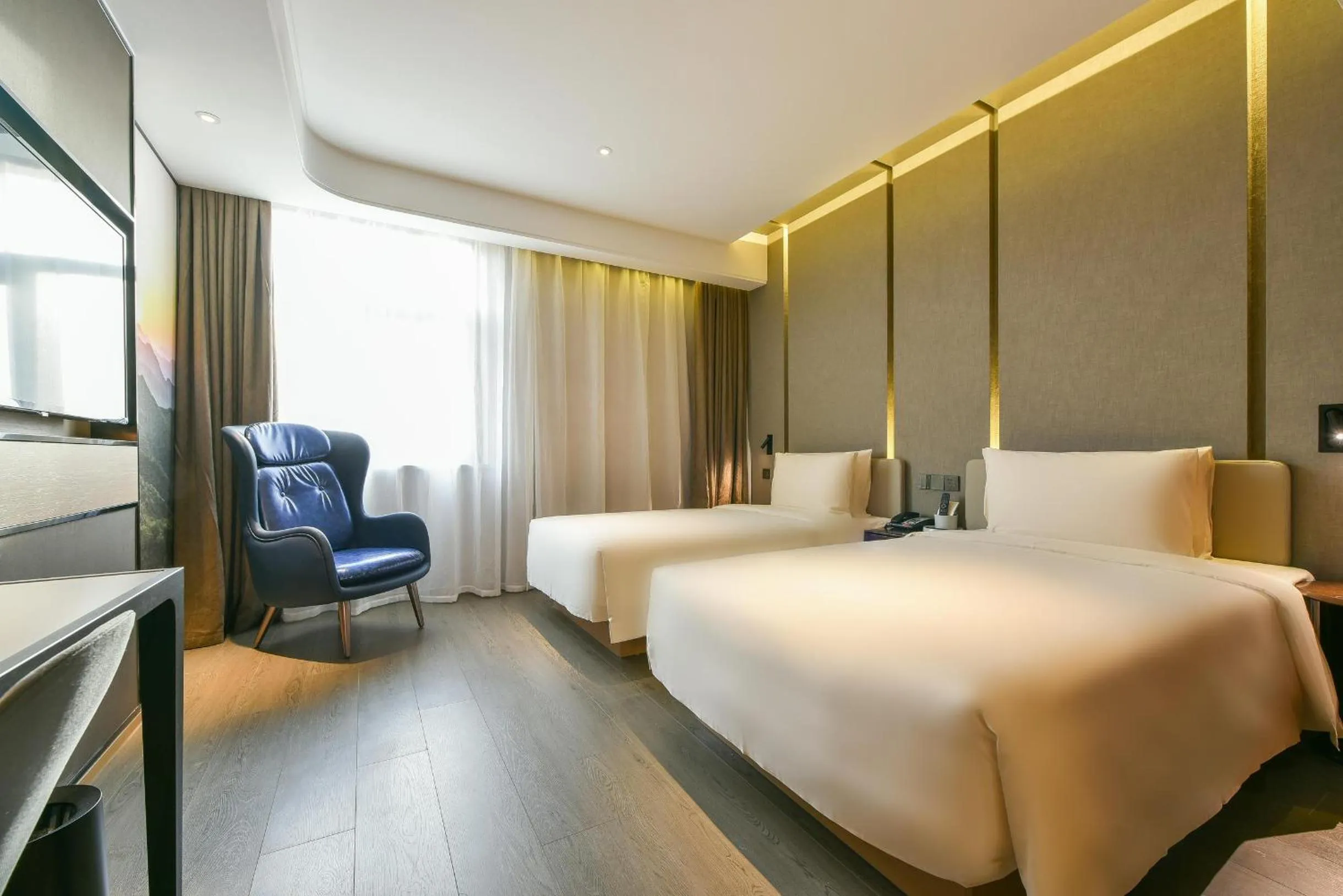 Bed in Atour Hotel Beijing Wangjing 798 Art District