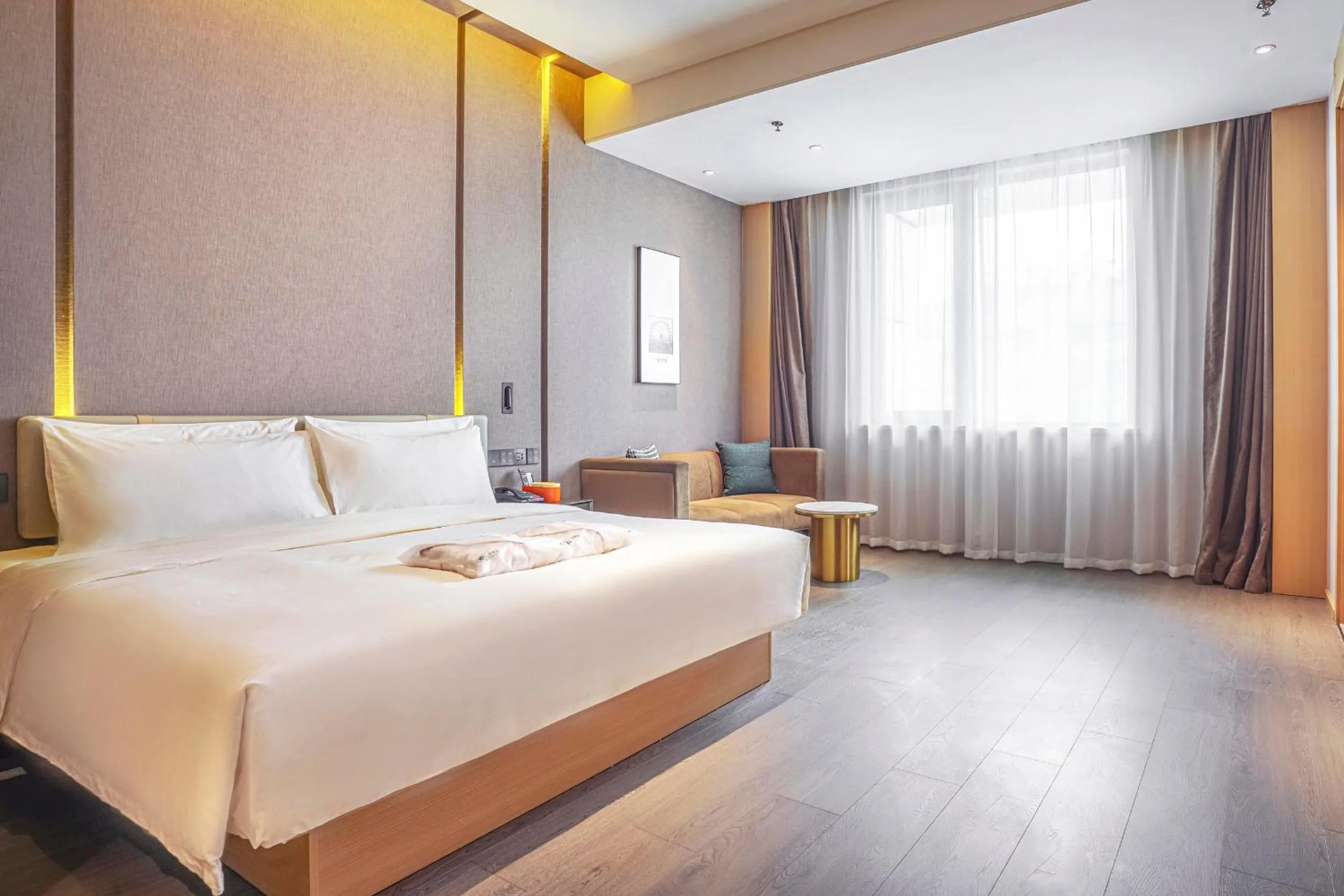 Bed in Atour Hotel Tianjin Eye