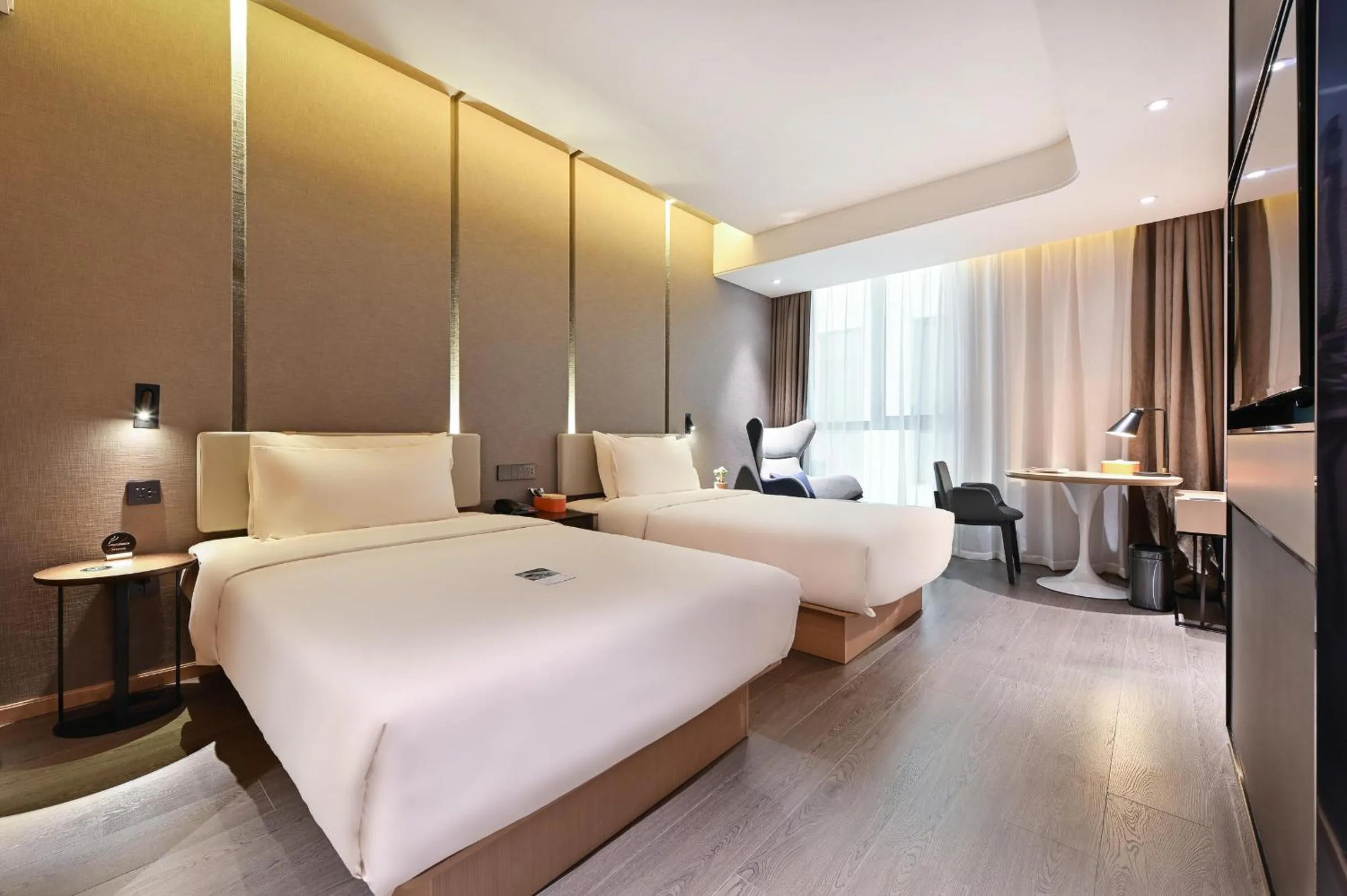 Bed in Atour Hotel Tianjin Eye