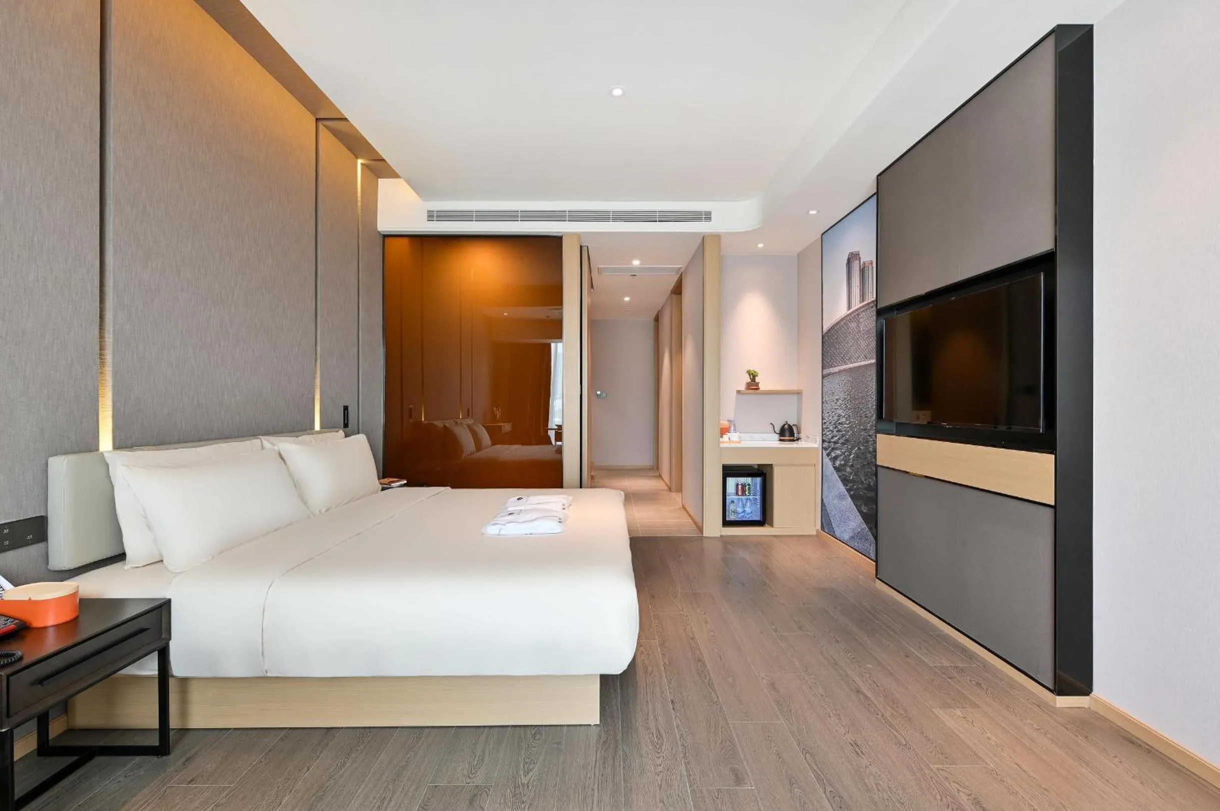 Bed in Atour Hotel Tianjin Eye