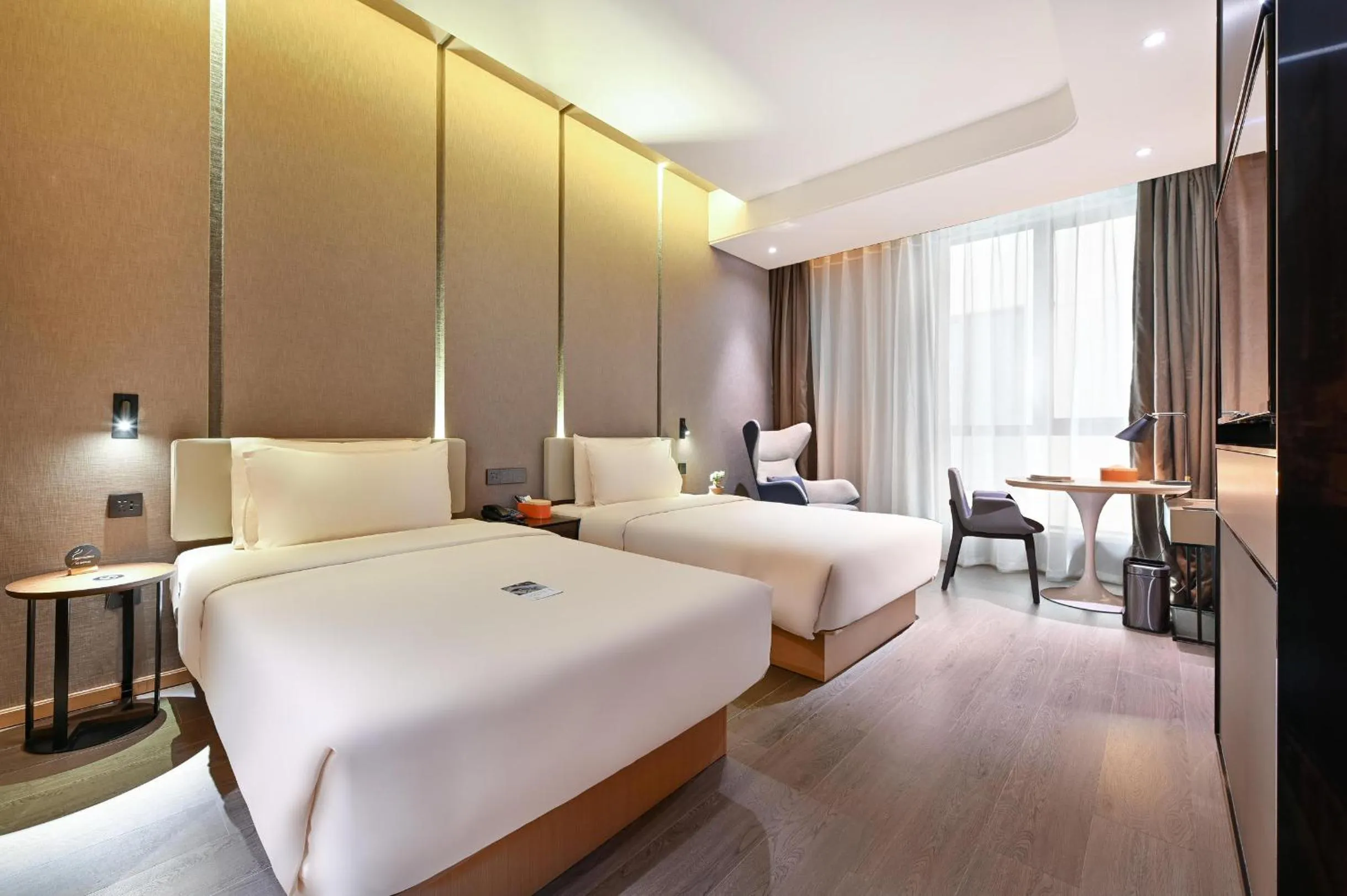 Bed in Atour Hotel Tianjin Eye