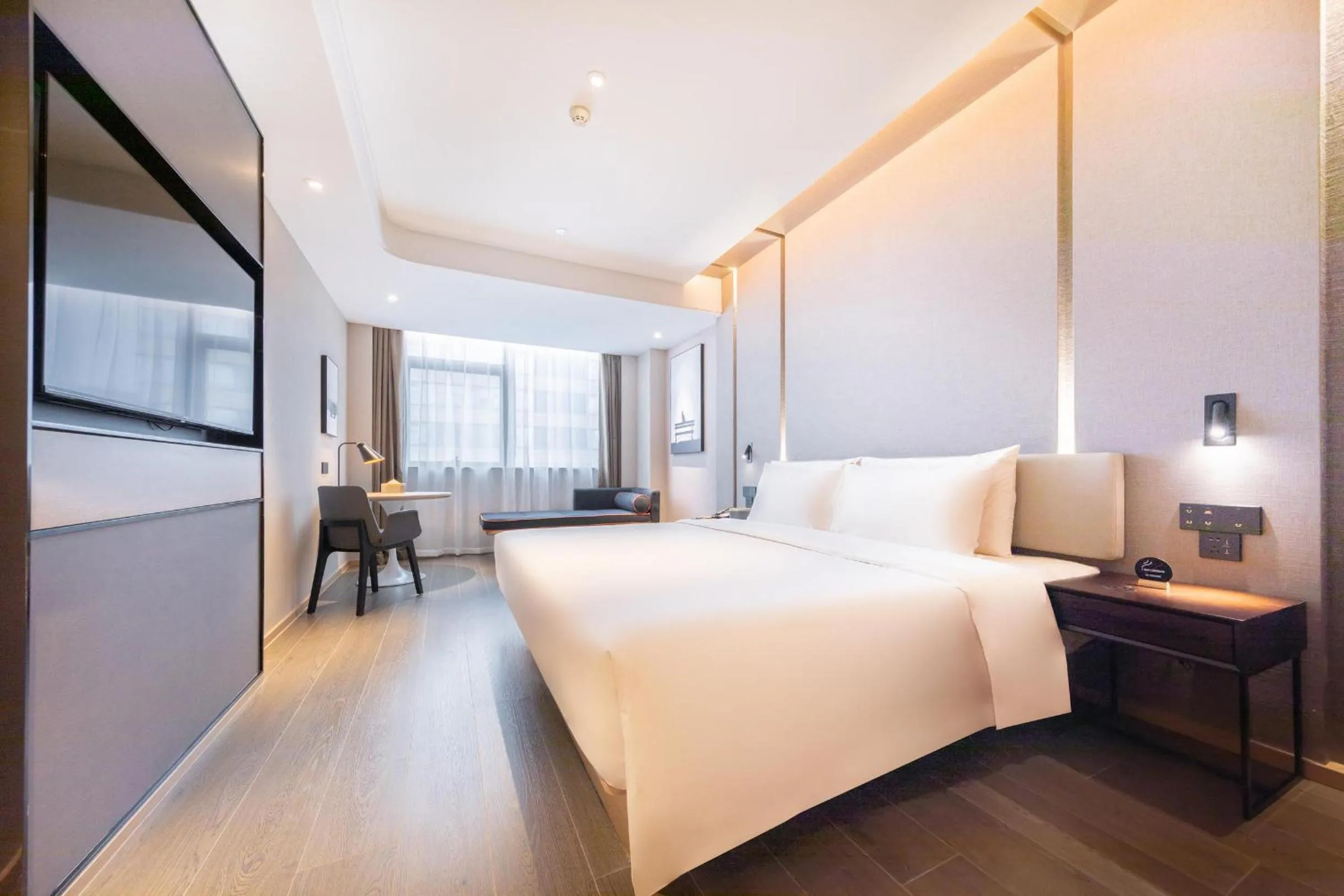 Bed in Atour Hotel Nanchang West Railway Station International Expo City