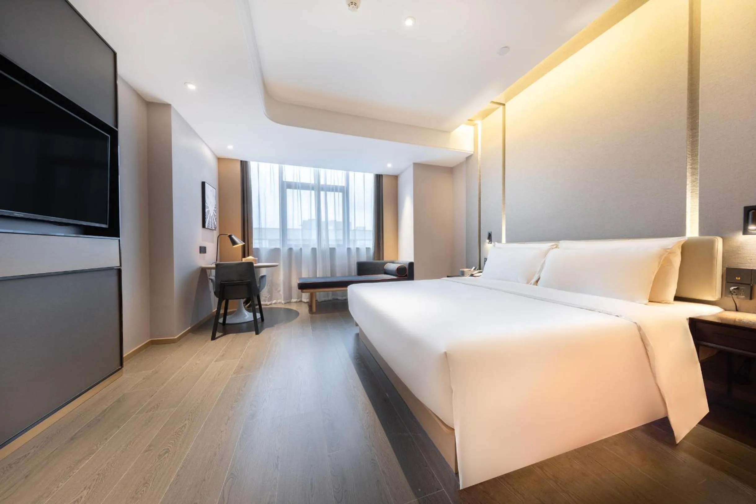 Bed in Atour Hotel Nanchang West Railway Station International Expo City