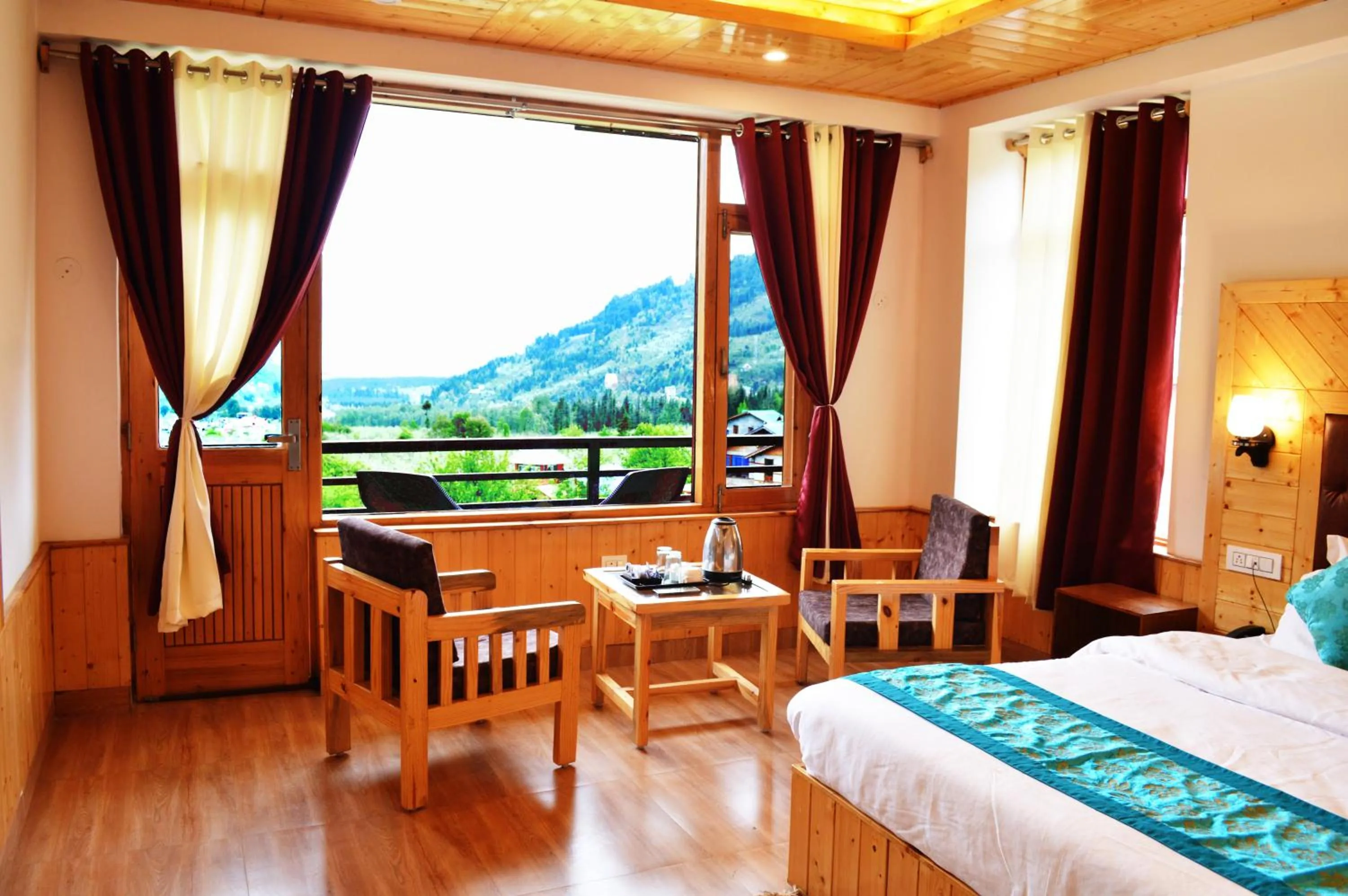 Mountain view, Bed in Manali Outdoor Retreat by Sheosante
