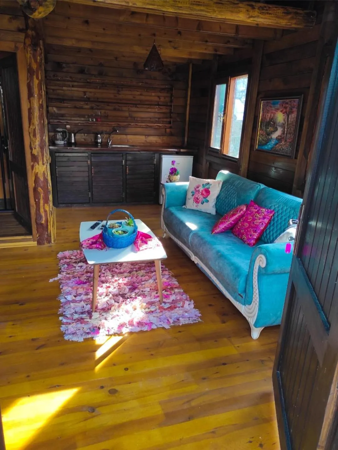 Living room, Bed in Sapanca Şeker Bungalov