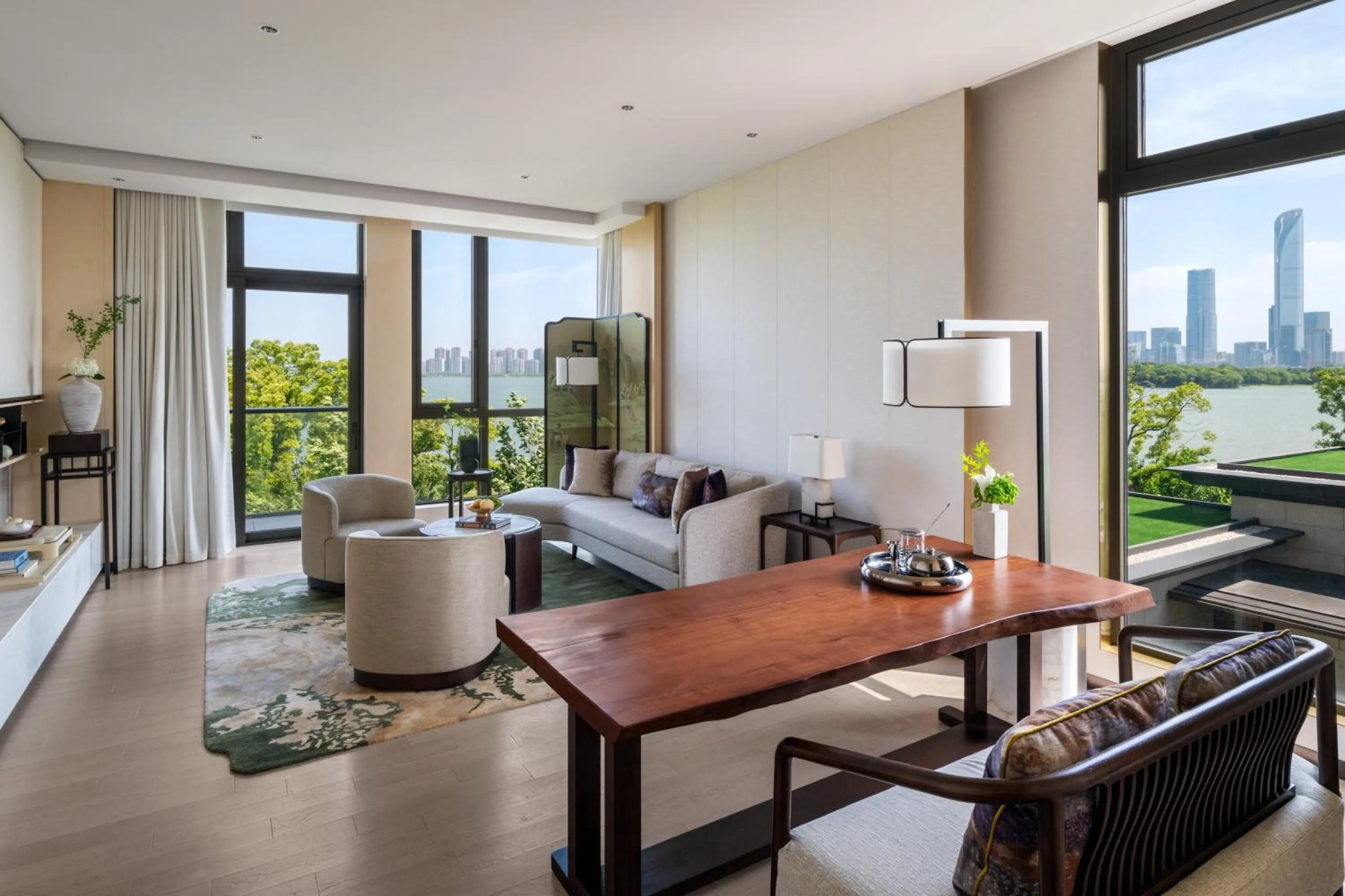 Living room in Four Seasons Hotel Suzhou