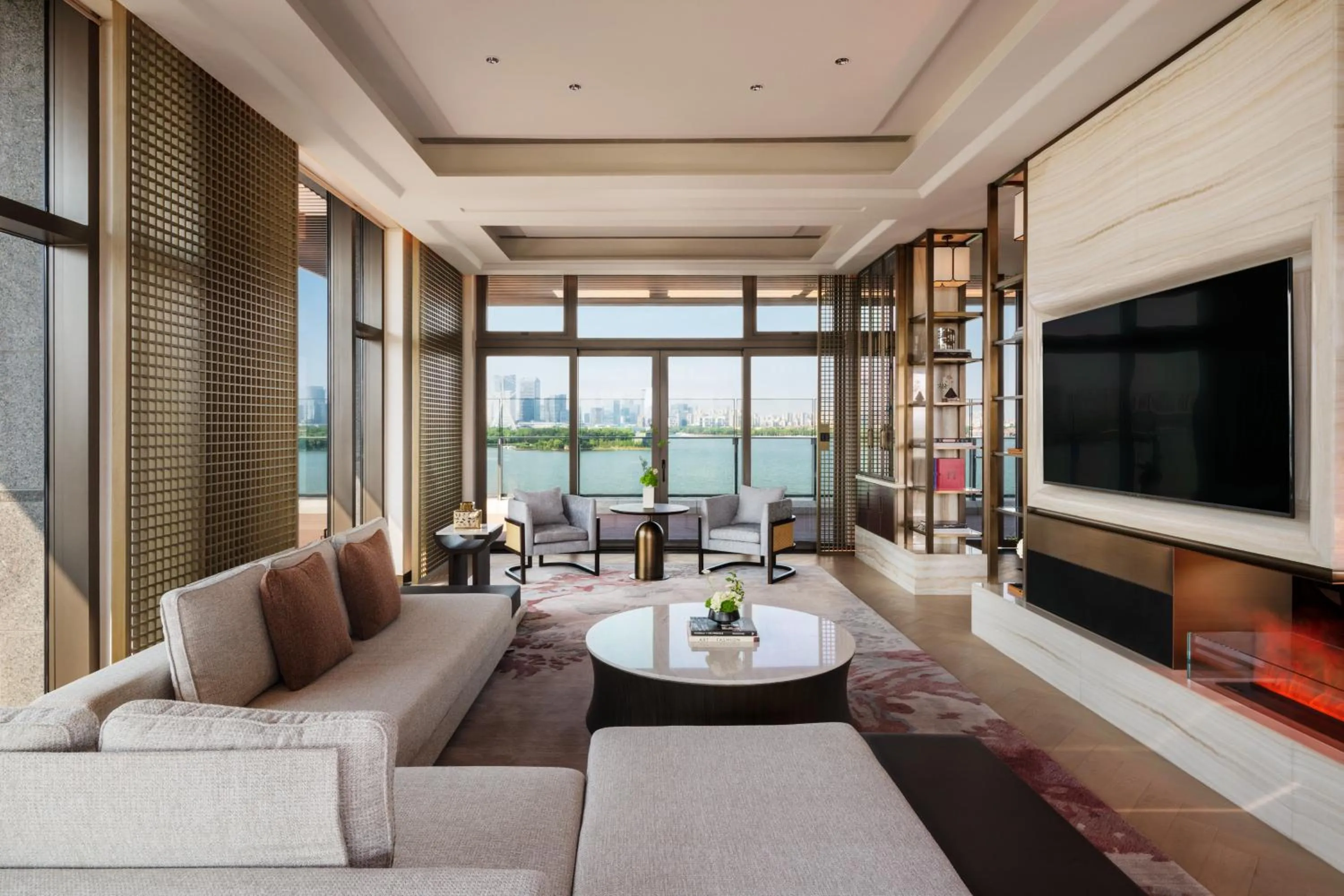 Living room in Four Seasons Hotel Suzhou
