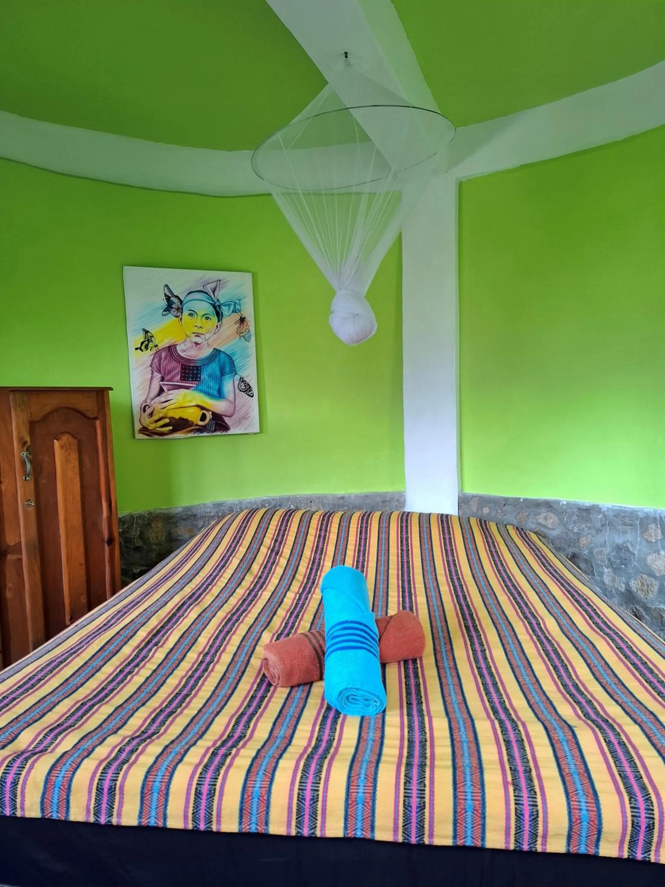 Bed in Eco-Hotel Mayachik