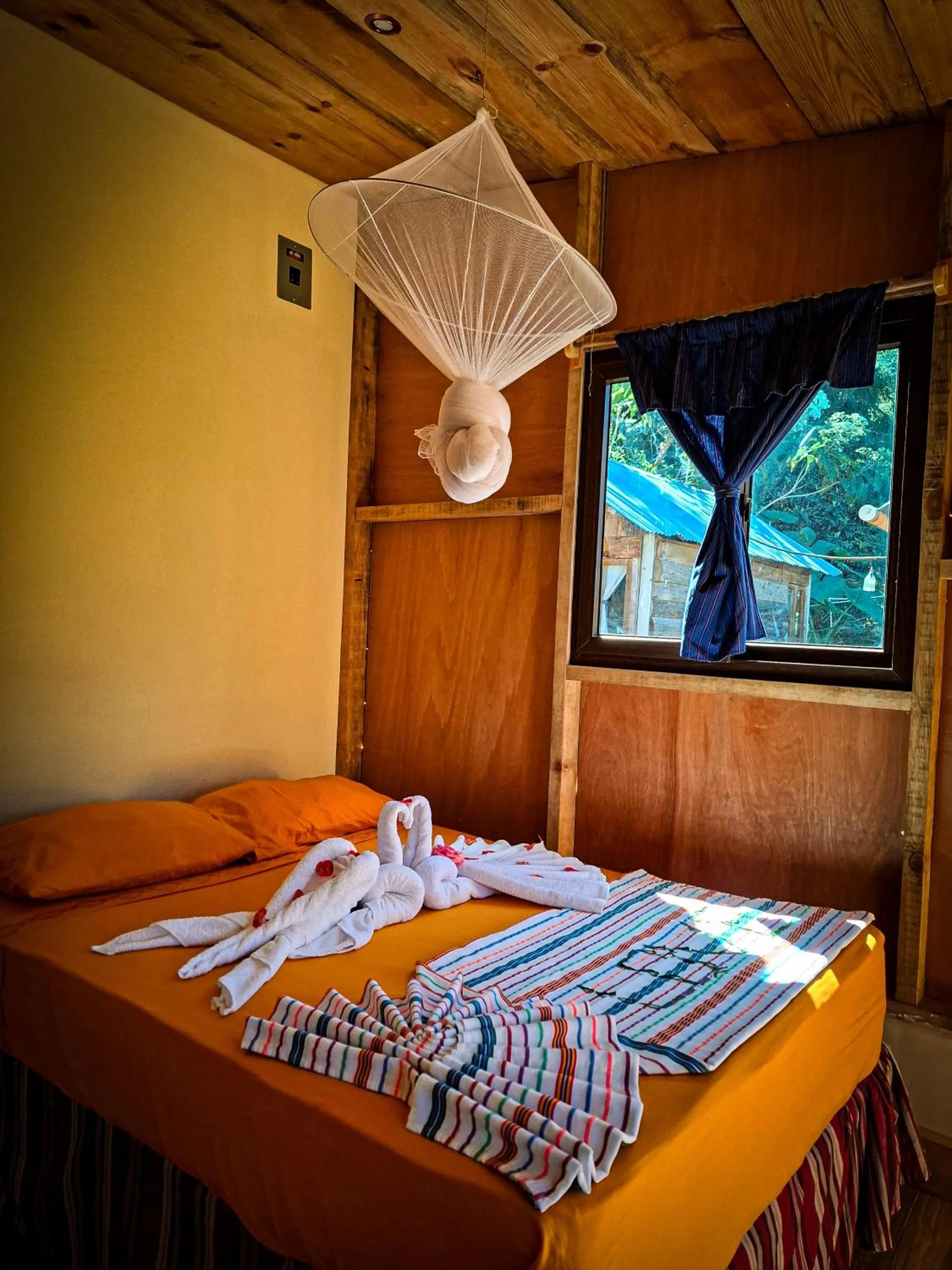 Bed in Eco-Hotel Mayachik