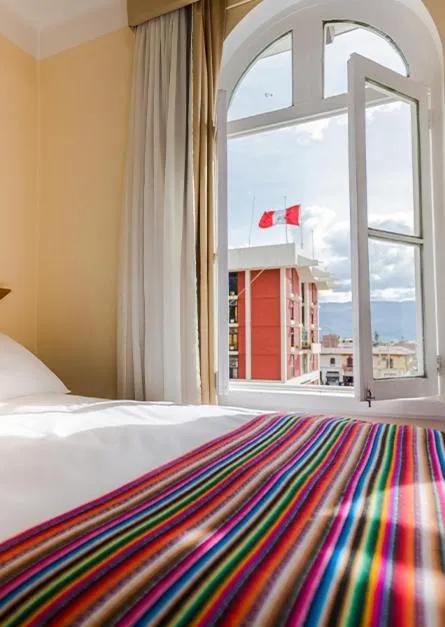 View (from property/room), Bed in Hotel de Turistas Huancayo - Hotel Asociado Casa Andina