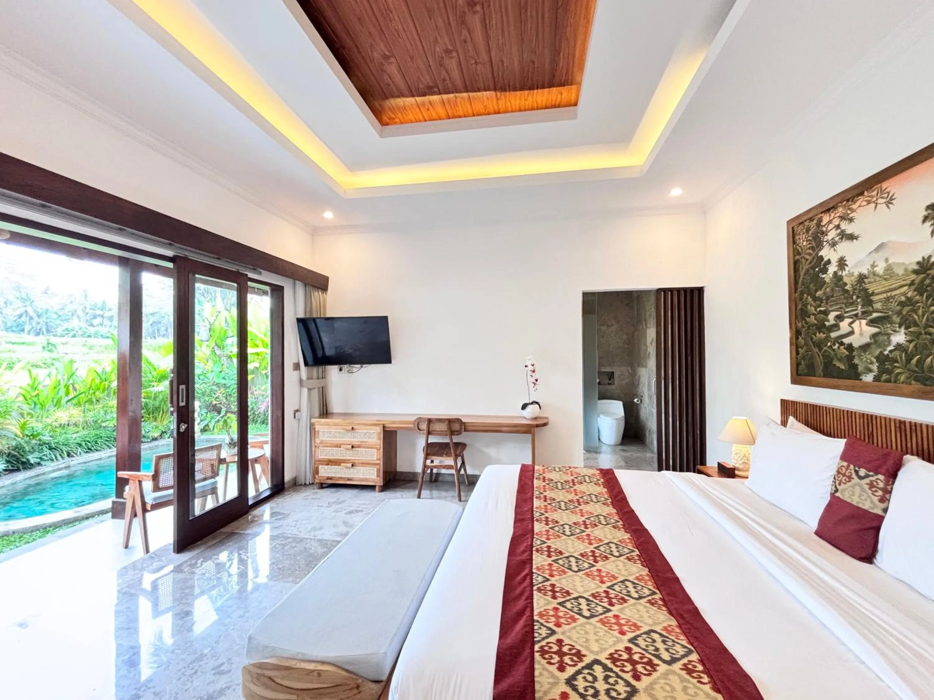 TV and multimedia, Bed in Arvanya Villa Ubud