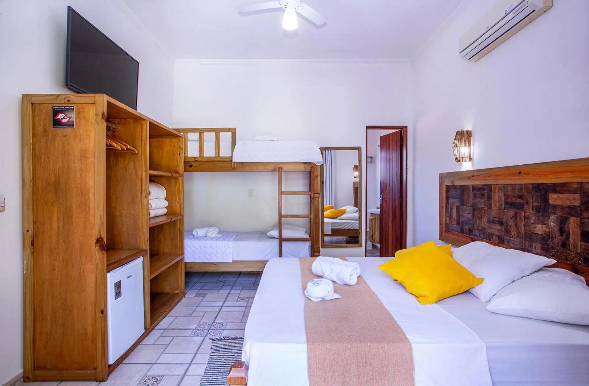 Bedroom, Bed in Pousada Vila Barequeçaba