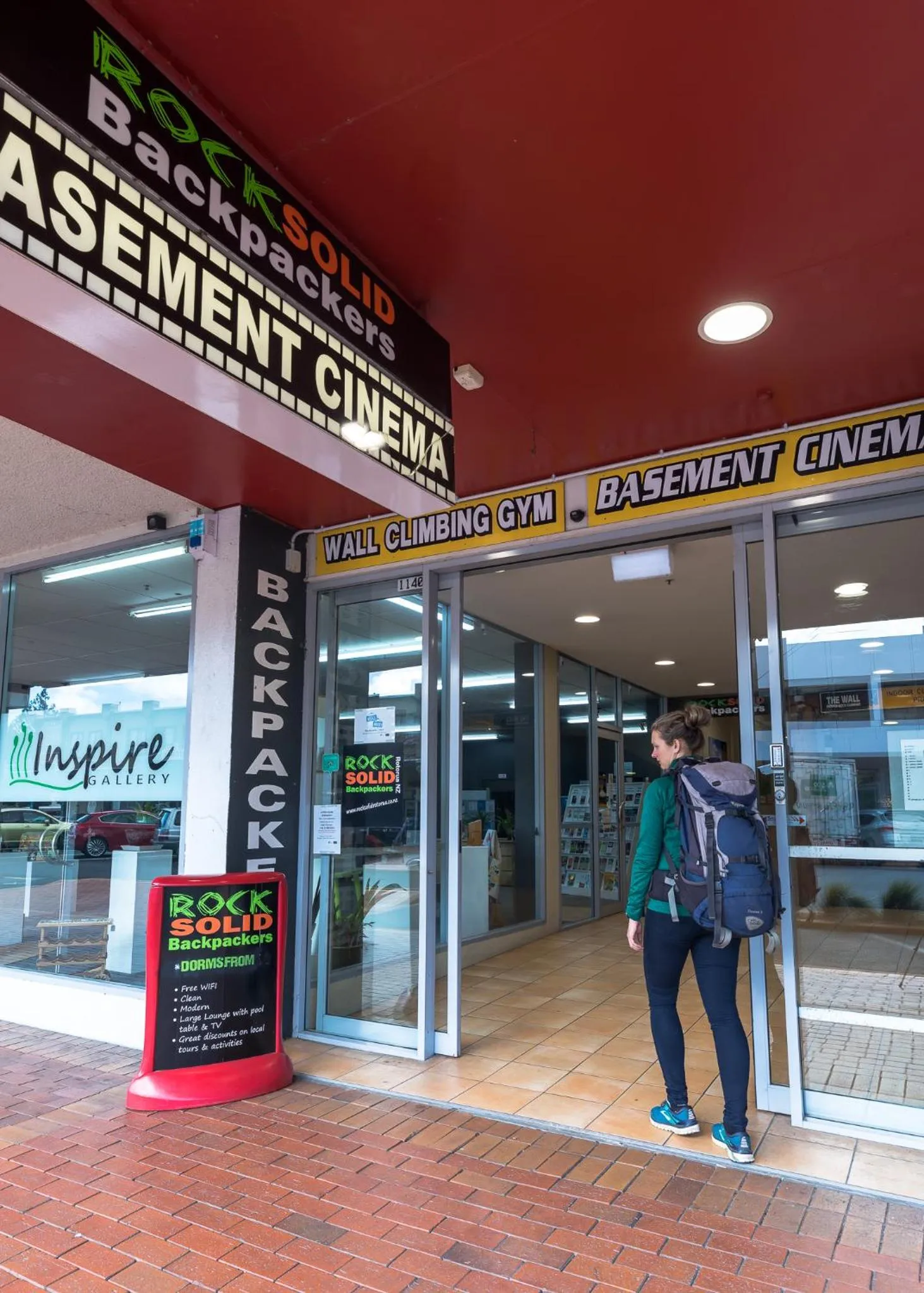 Facade/entrance in Rock Solid Backpackers Rotorua