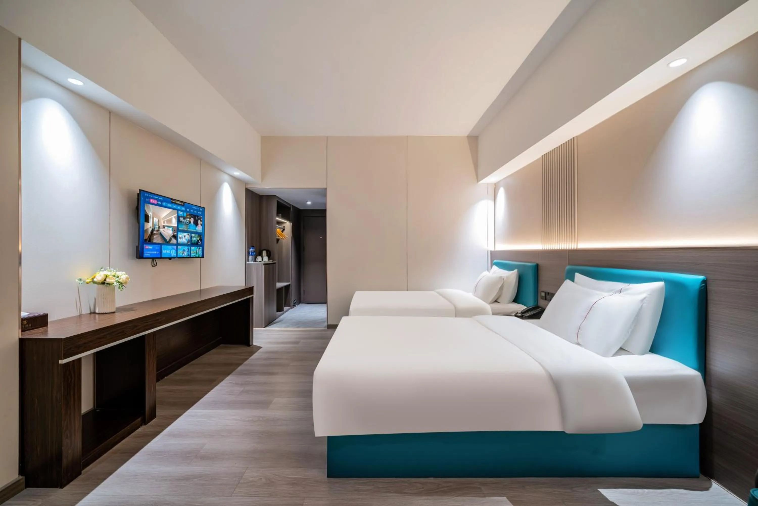 Bed in Mei Gang Hotel