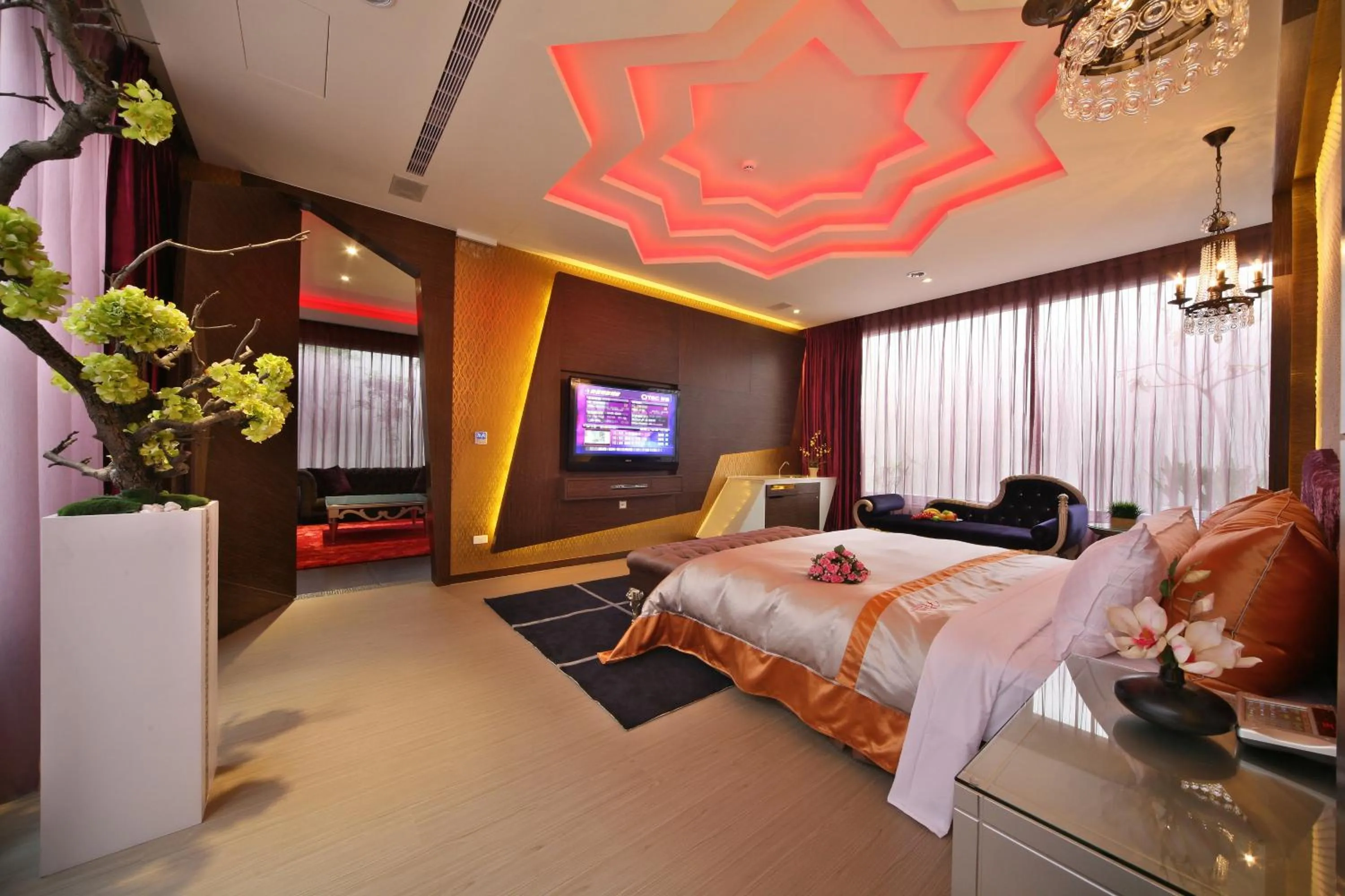 Bedroom, Bed in Han Guan Motel