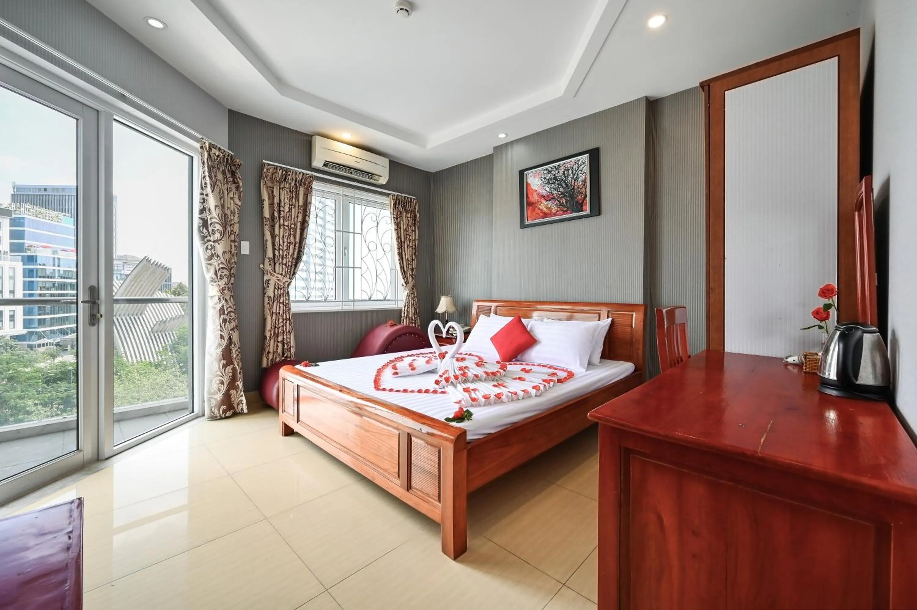 Bed in Quang Hoa Airport Hotel