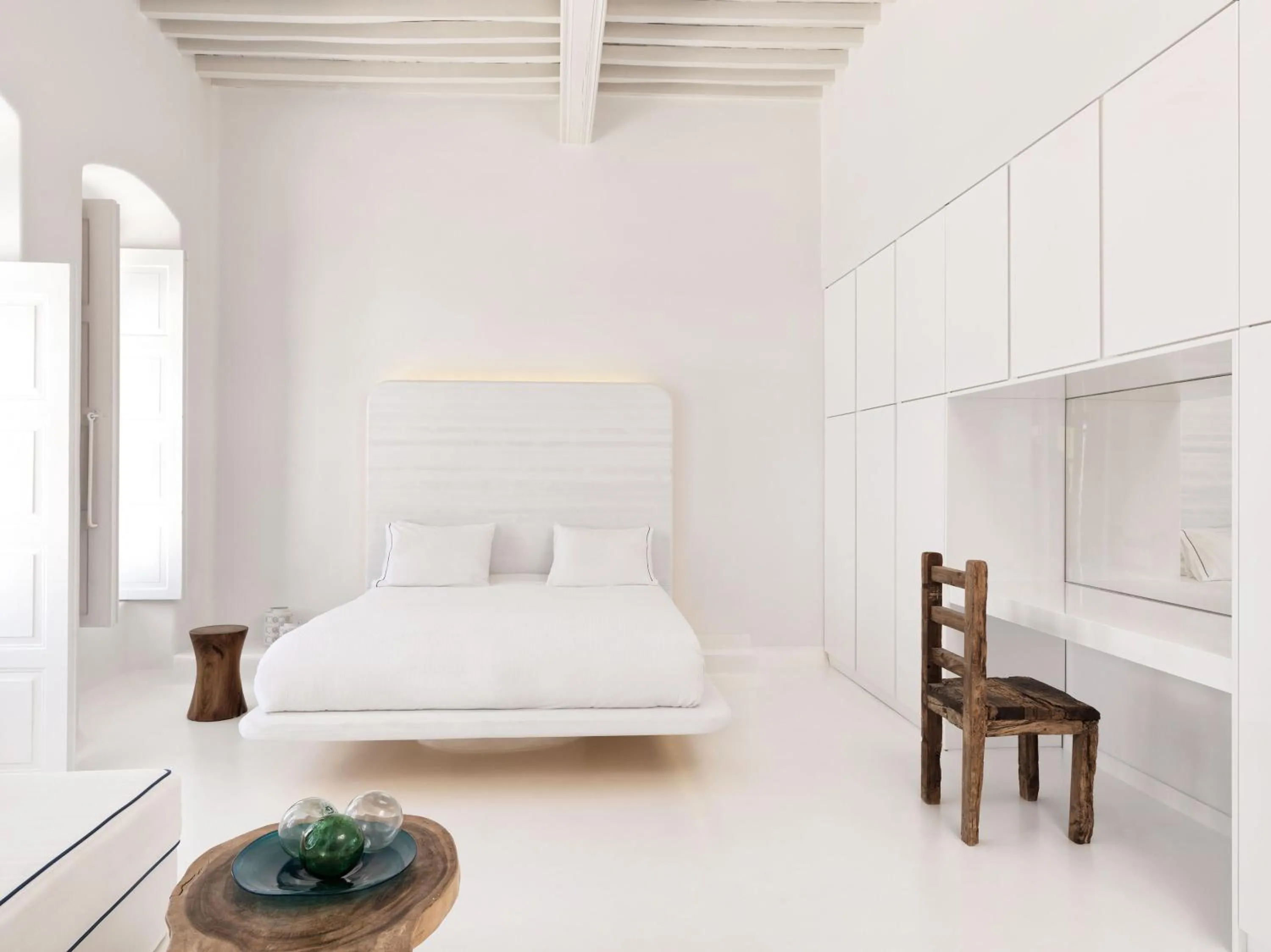 Bed in Villa Kampani Sea View Villa Mykonos Town