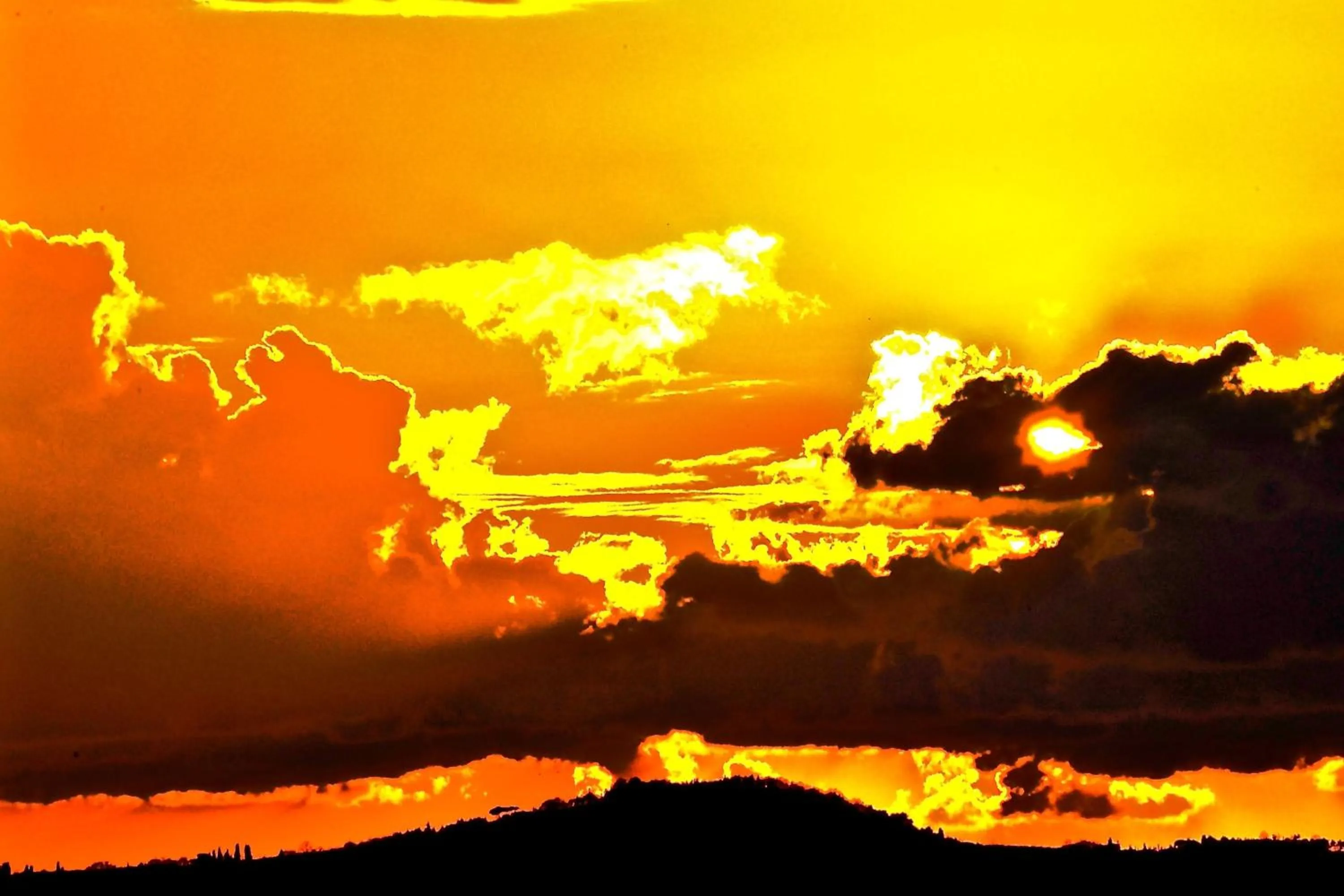 Sunset in Castello di Montalbano