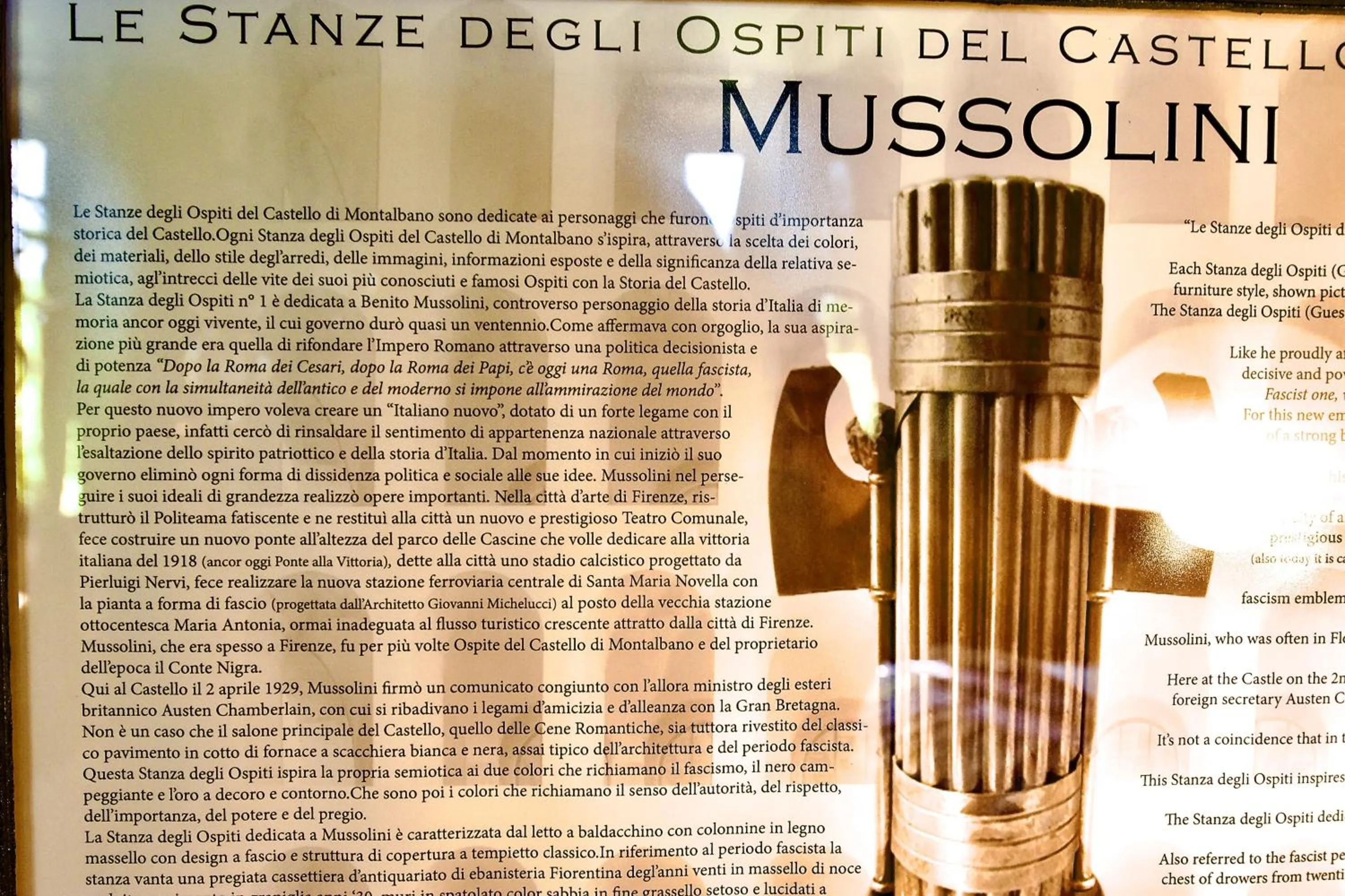 Decorative detail in Castello di Montalbano