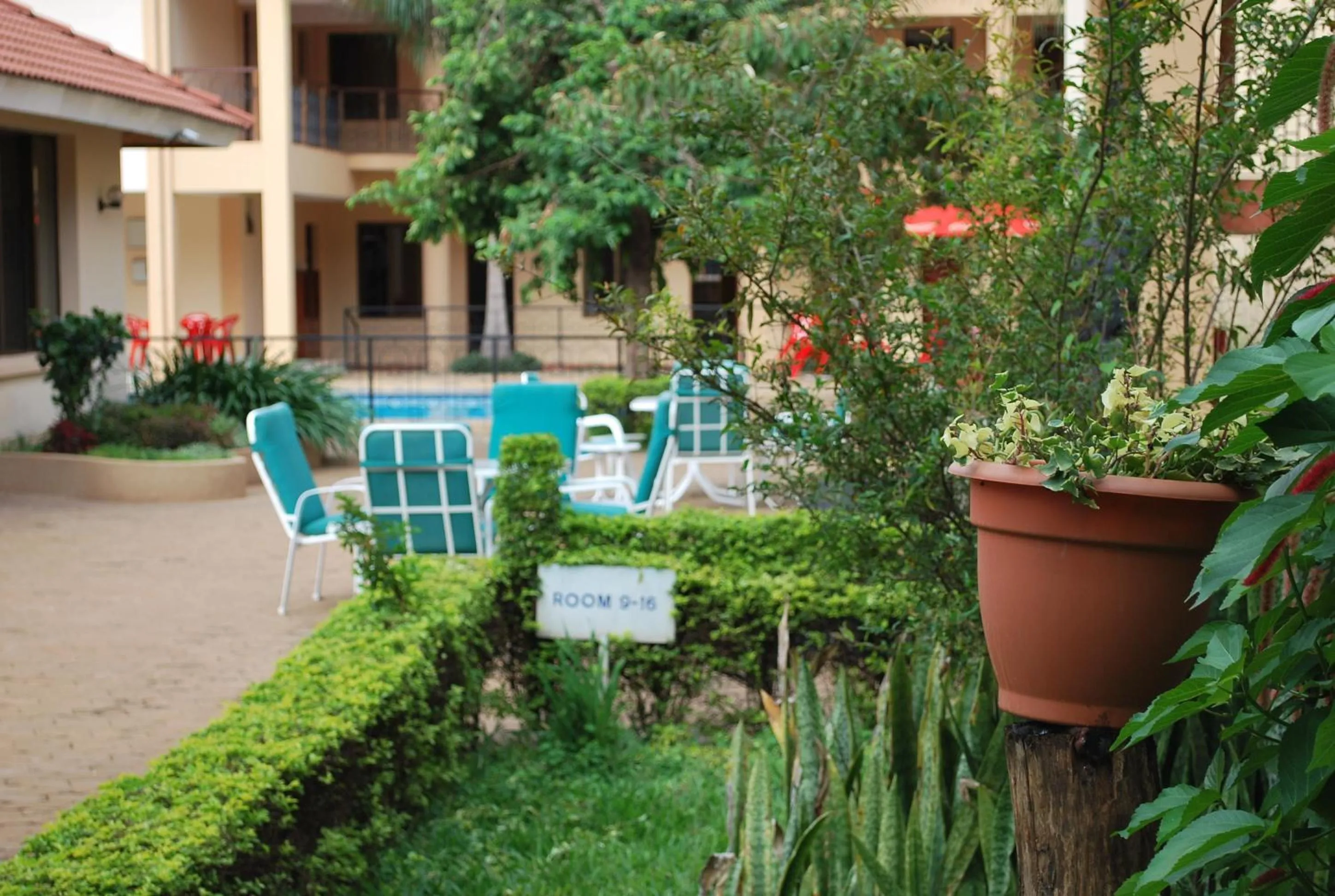 Garden view in Parkview Inn