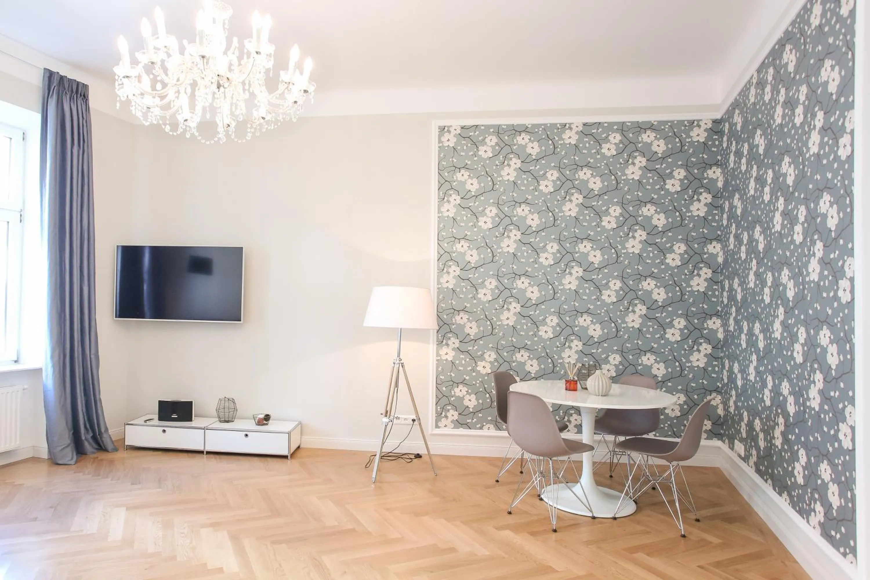 Living room in Pink Grapefruit City Condo