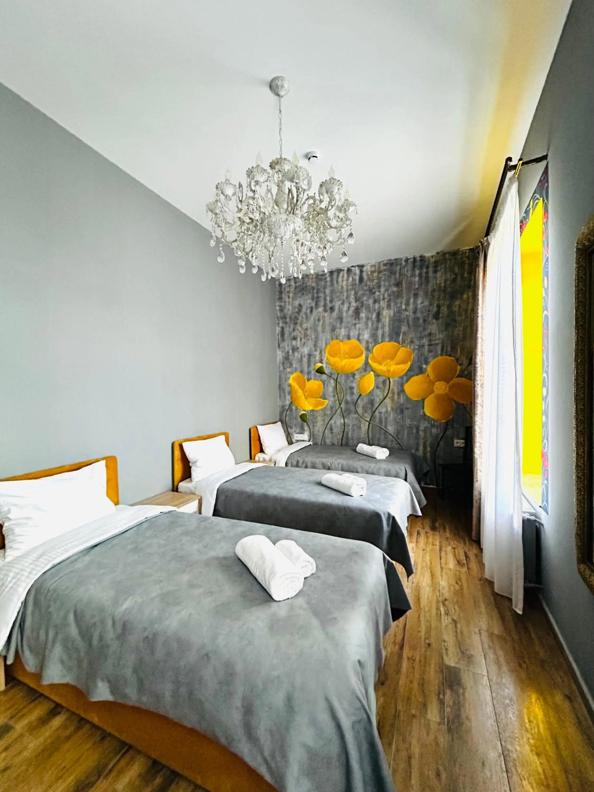 Bed in Hotel Zerta Old Tbilisi