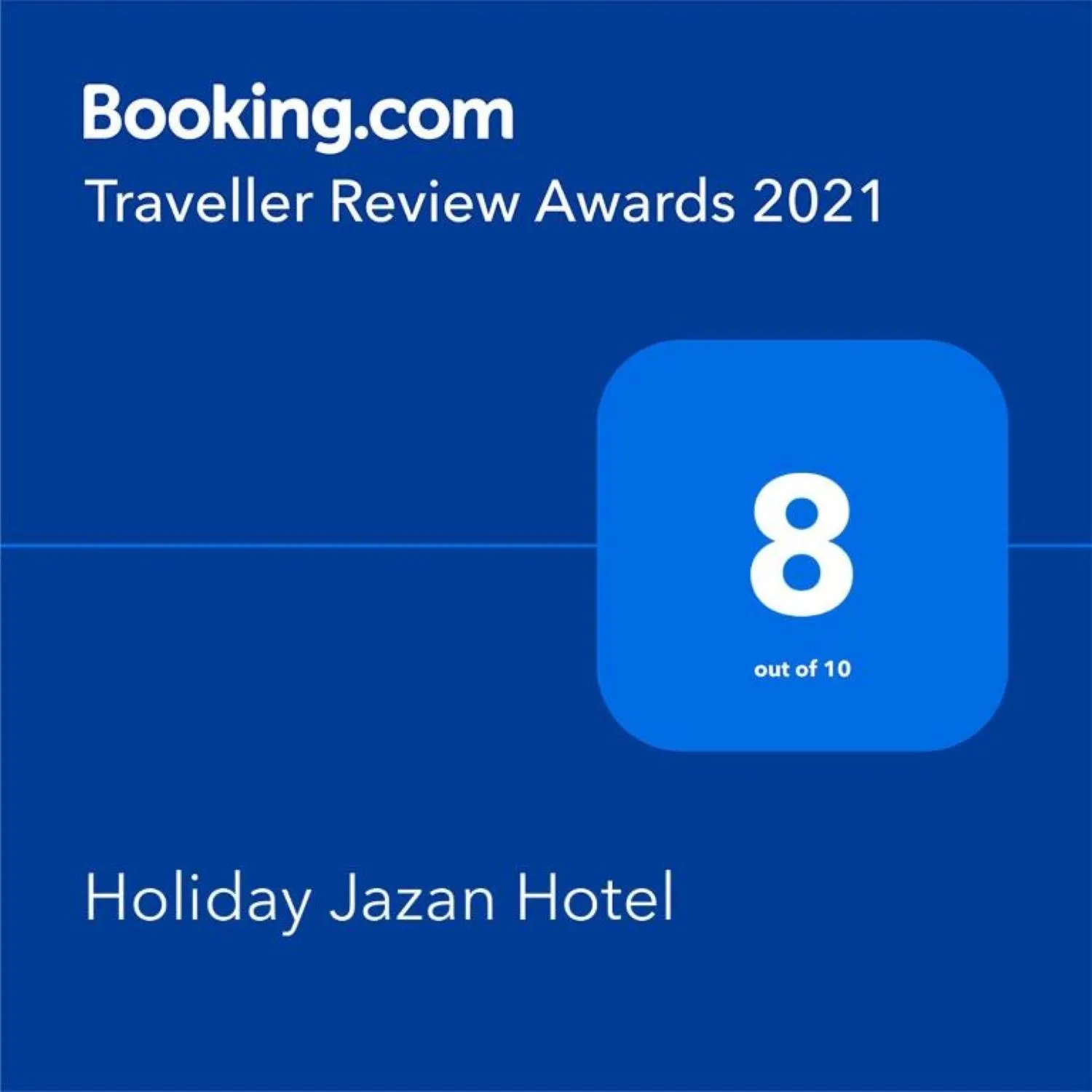 Certificate/Award in Holiday Jazan Hotel