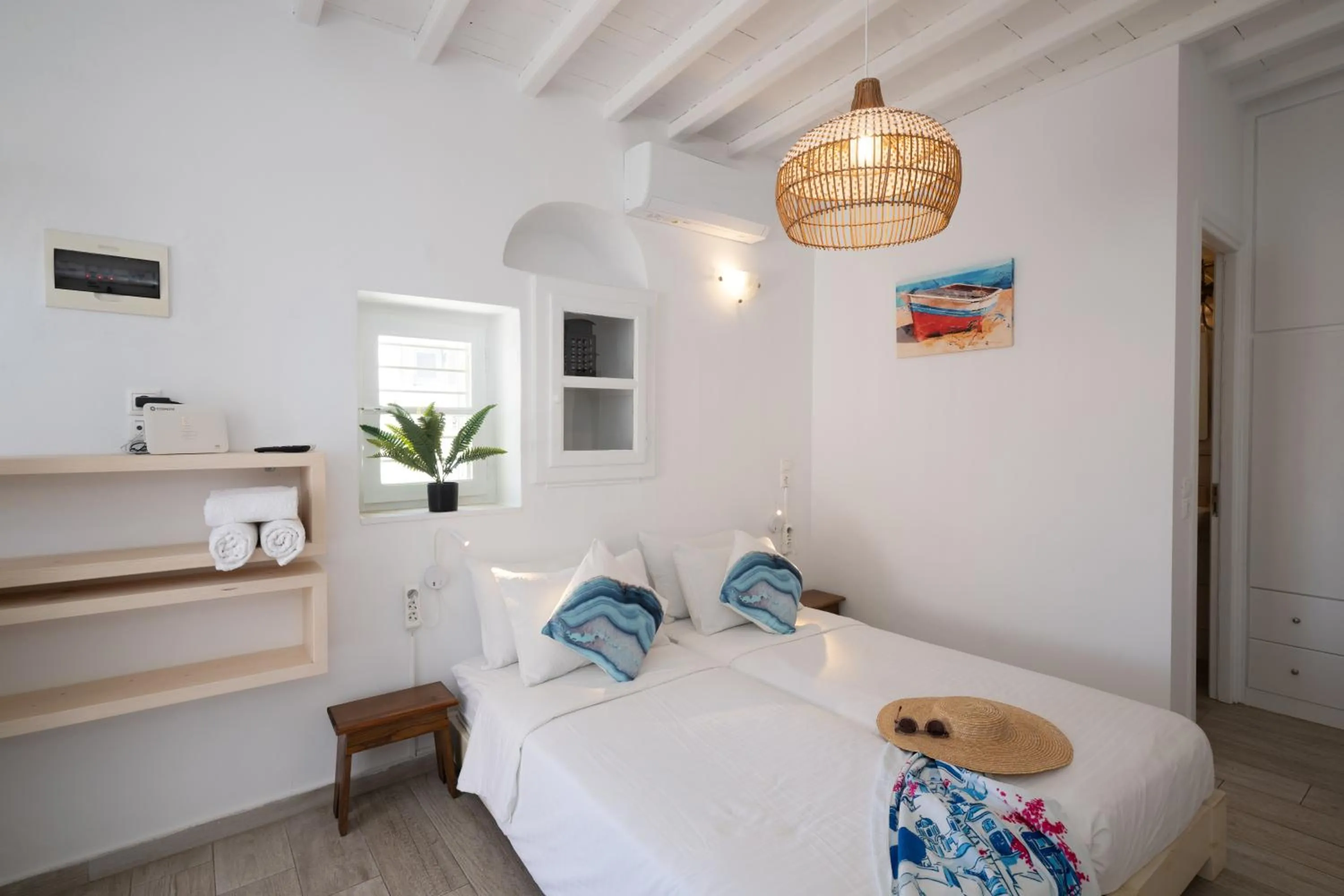 Bed in Eleanna's Mykonos