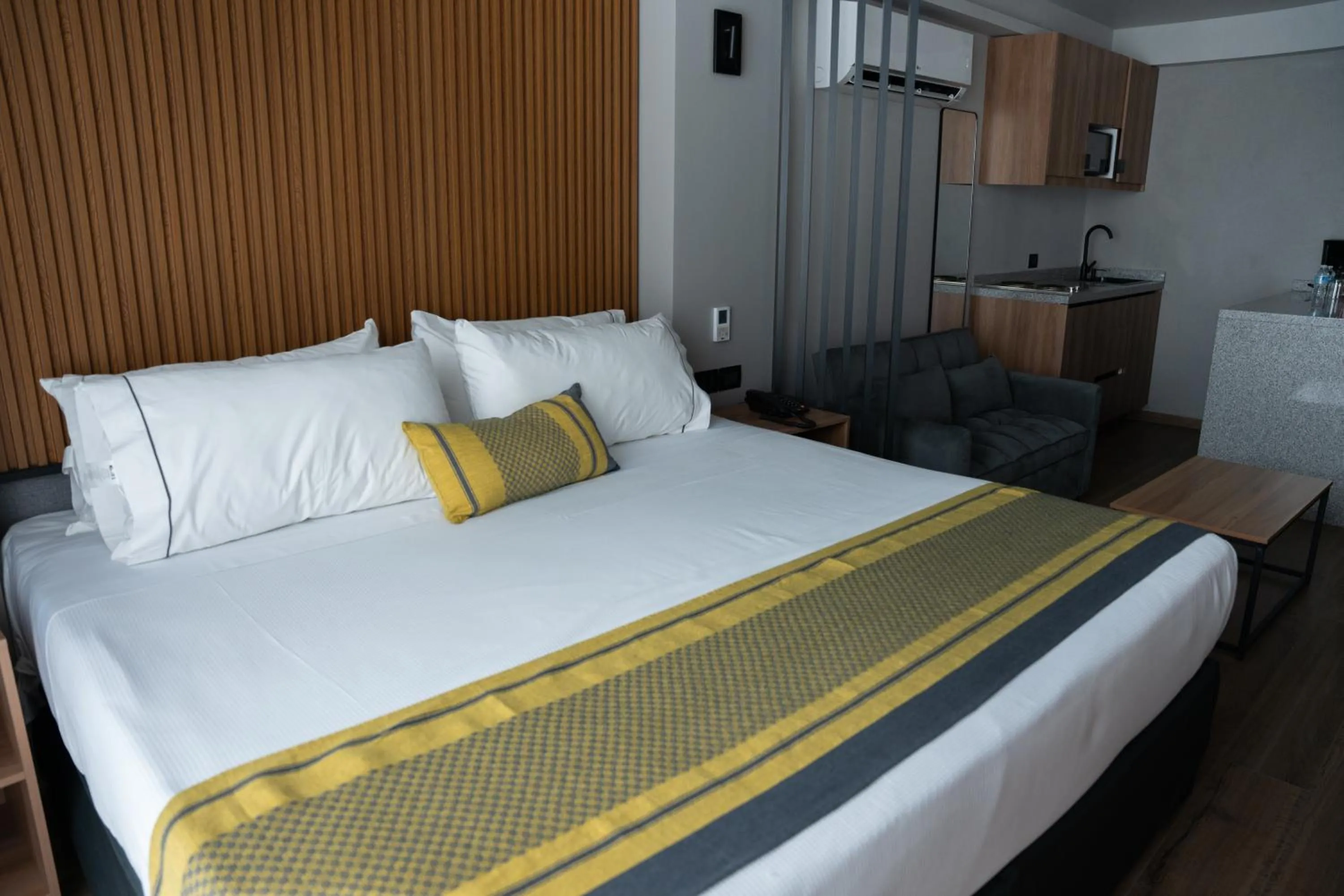 Bed in Hotel Block Suites