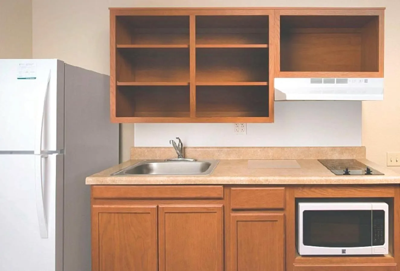 kitchen in WoodSpring Suites Greenville Central I-85