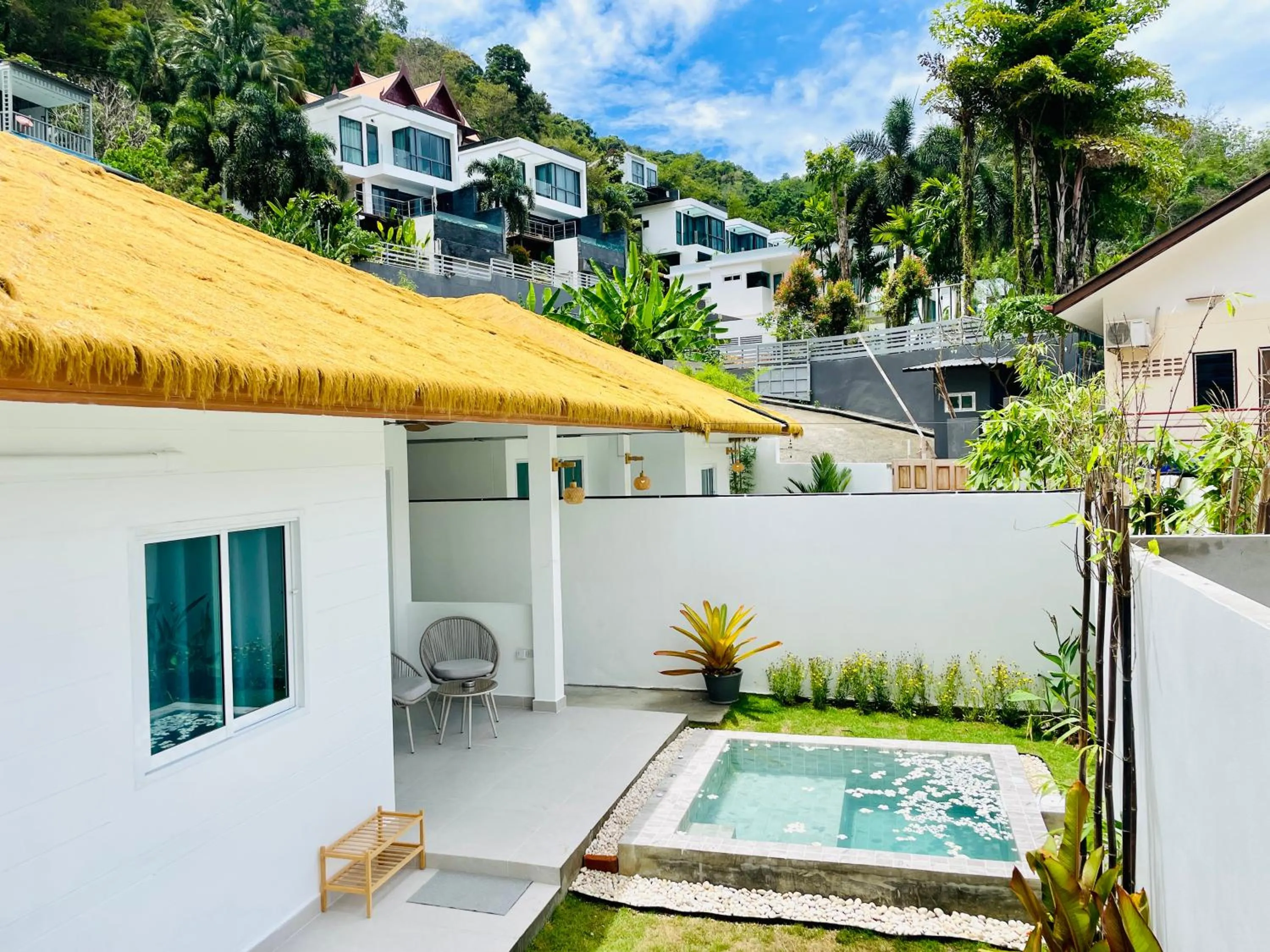 Patio in Baan Saint-Tropez Seaview Villas Kata Beach