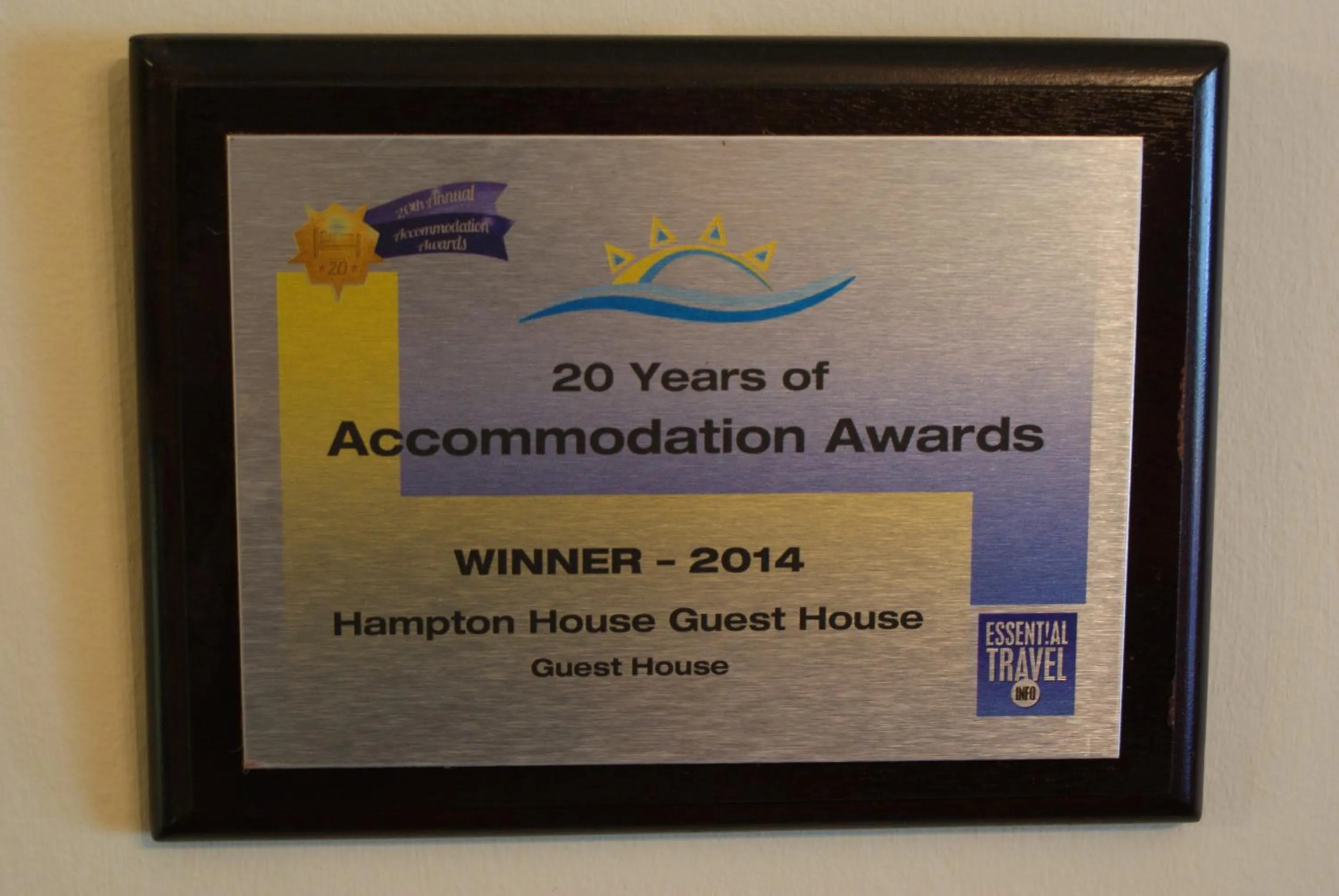 Certificate/Award in Hampton House Guest House