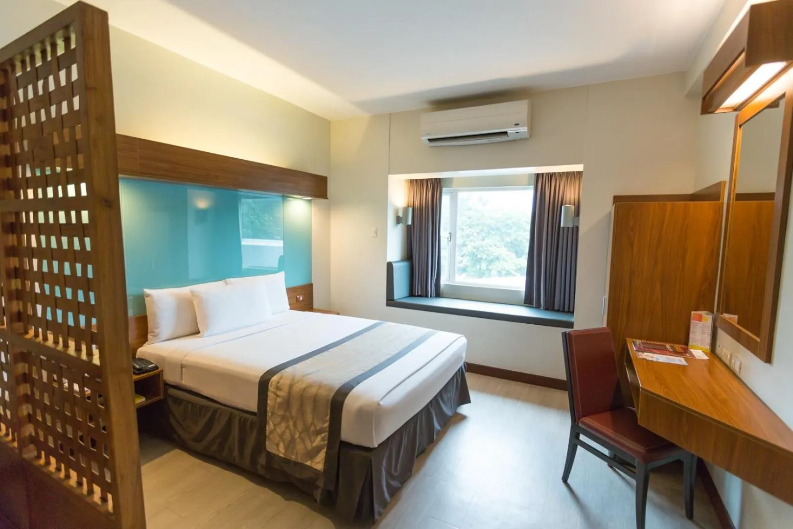 air conditioner, Bed in Microtel by Wyndham UP Technohub