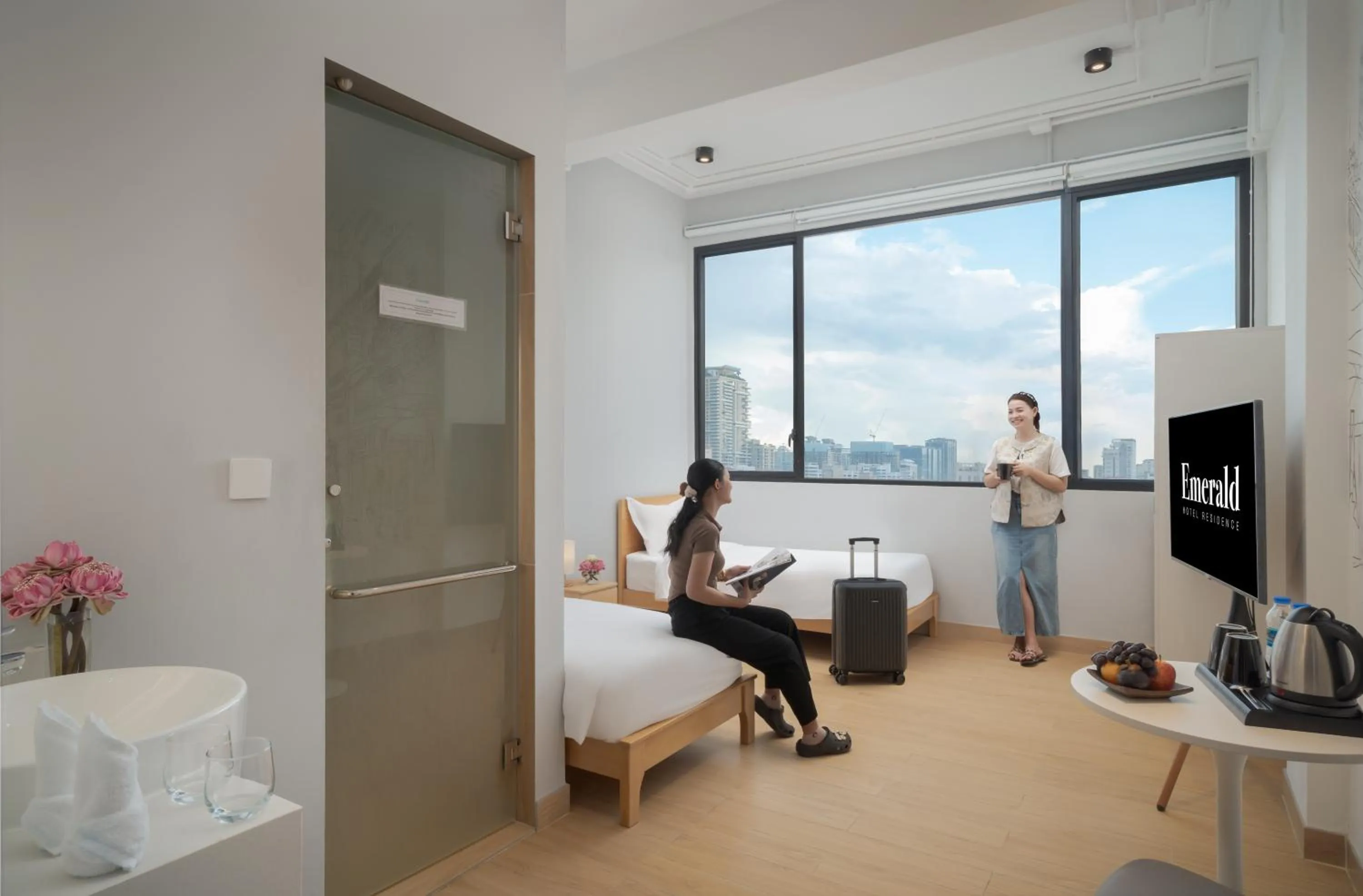 Bed in Emerald Hotel Residence